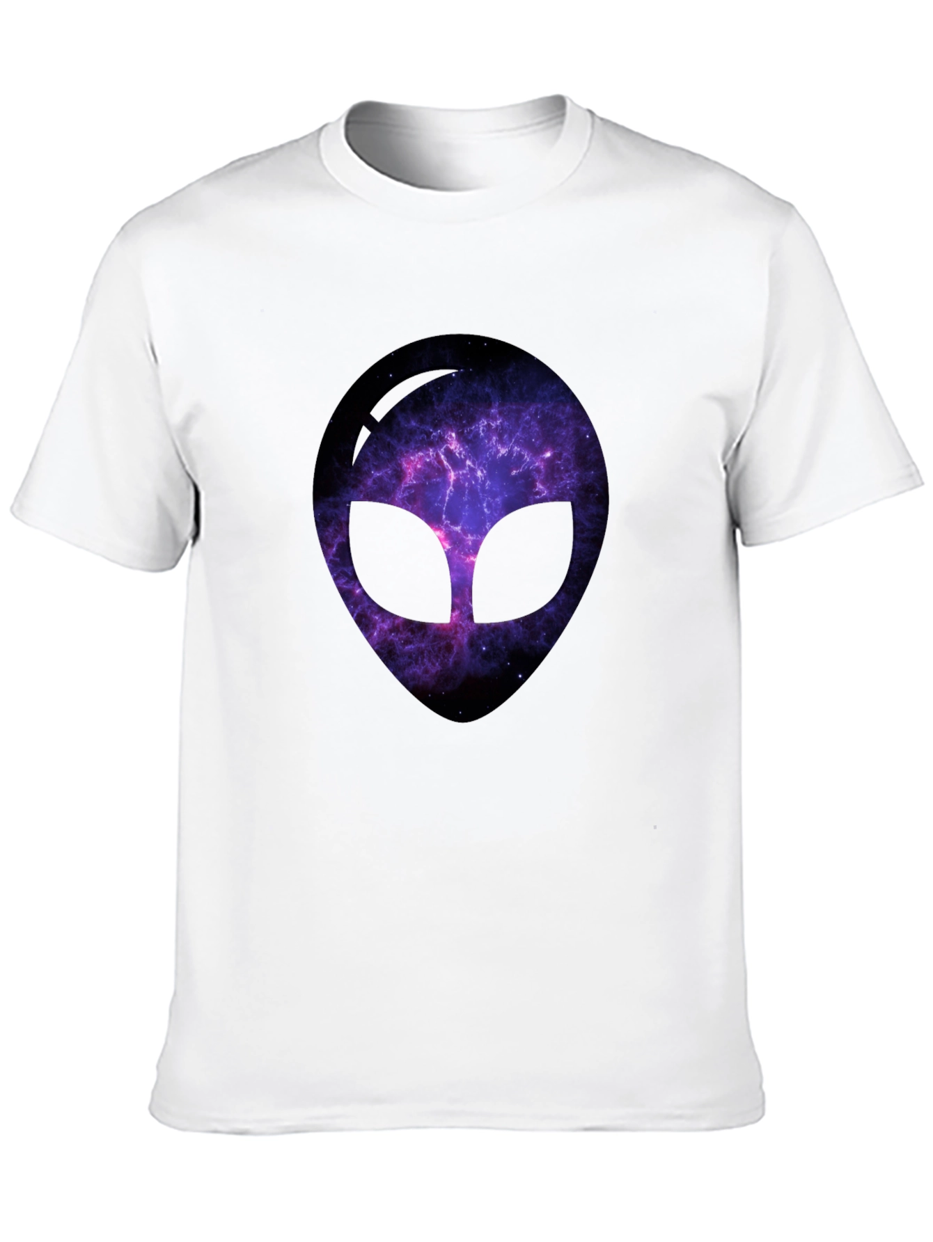 Galaxy Alien Head Black T-Shirt