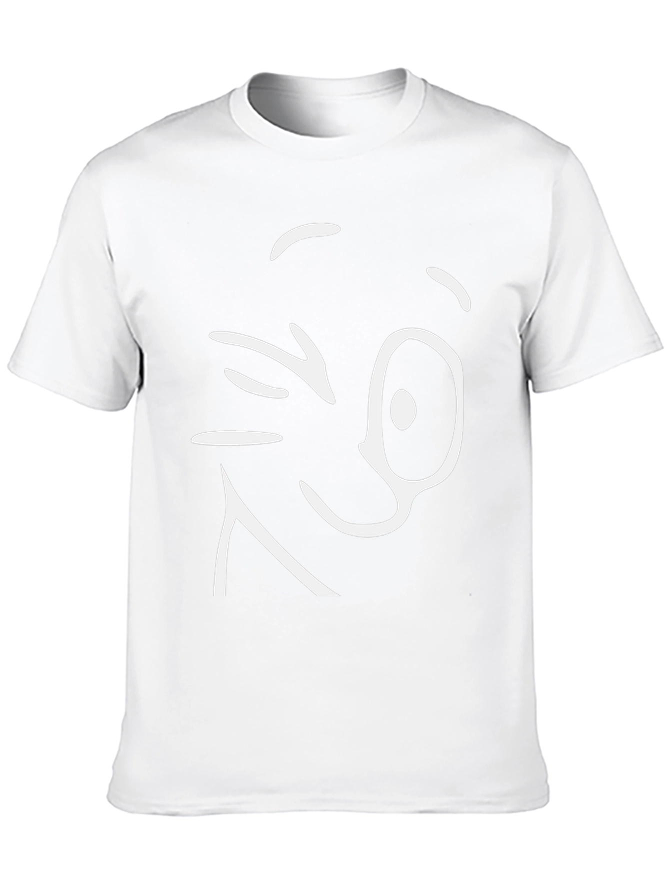 Winking Face Graphic Tee - Black Cotton T-Shirt
