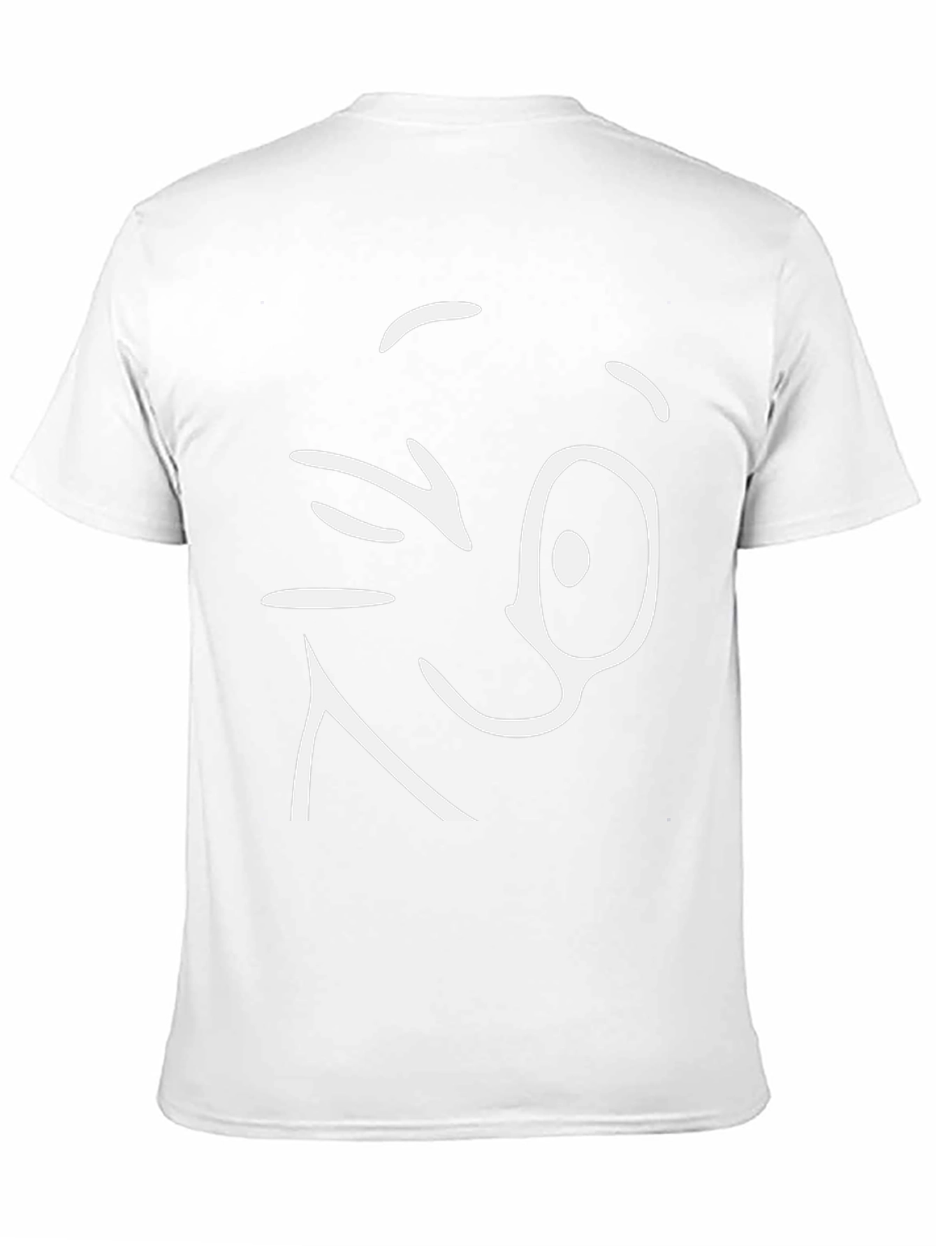 Winking Face Graphic Tee - Black Cotton T-Shirt