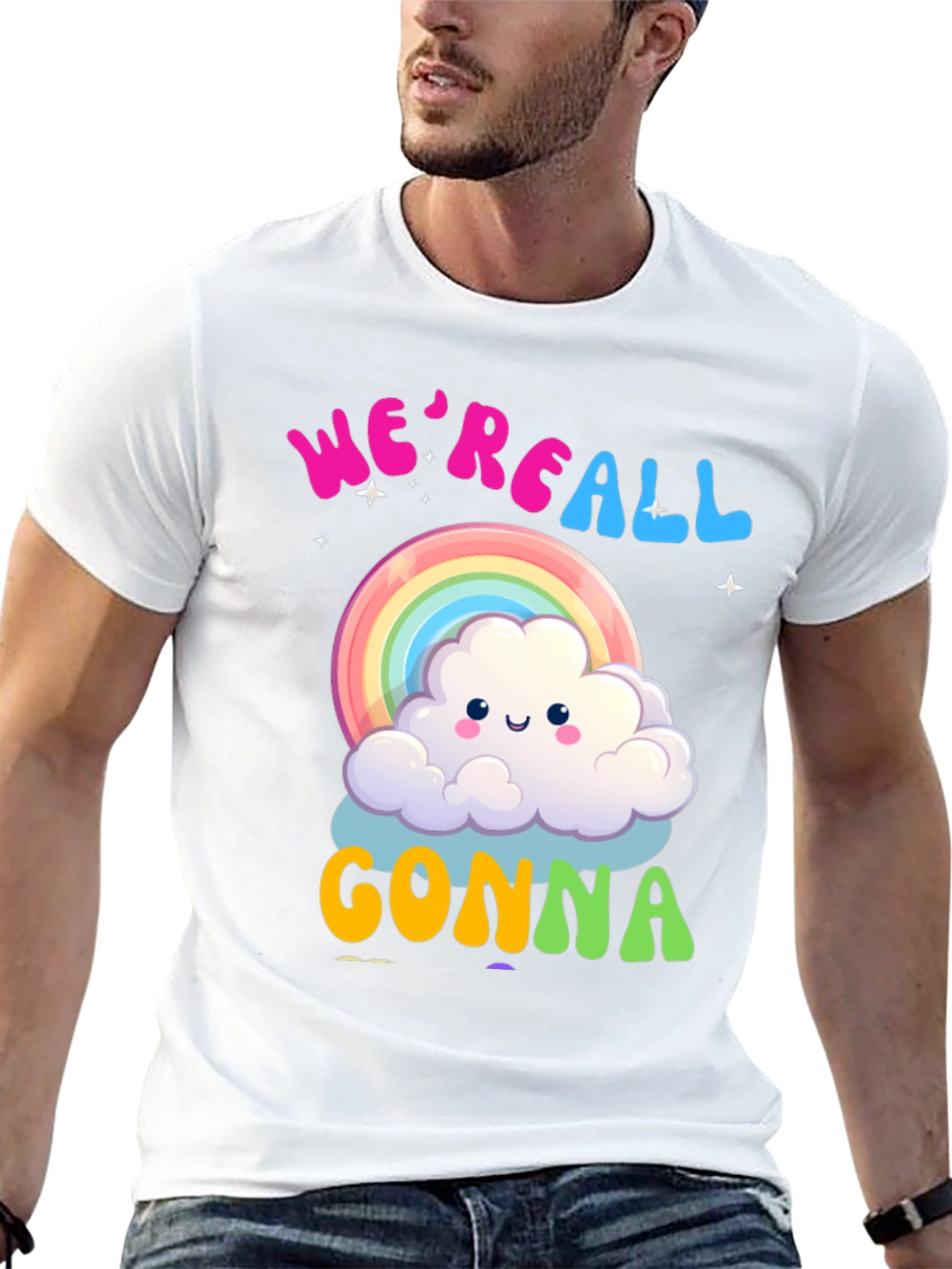 Were All Gonna Rainbow Cloud T-Shirt