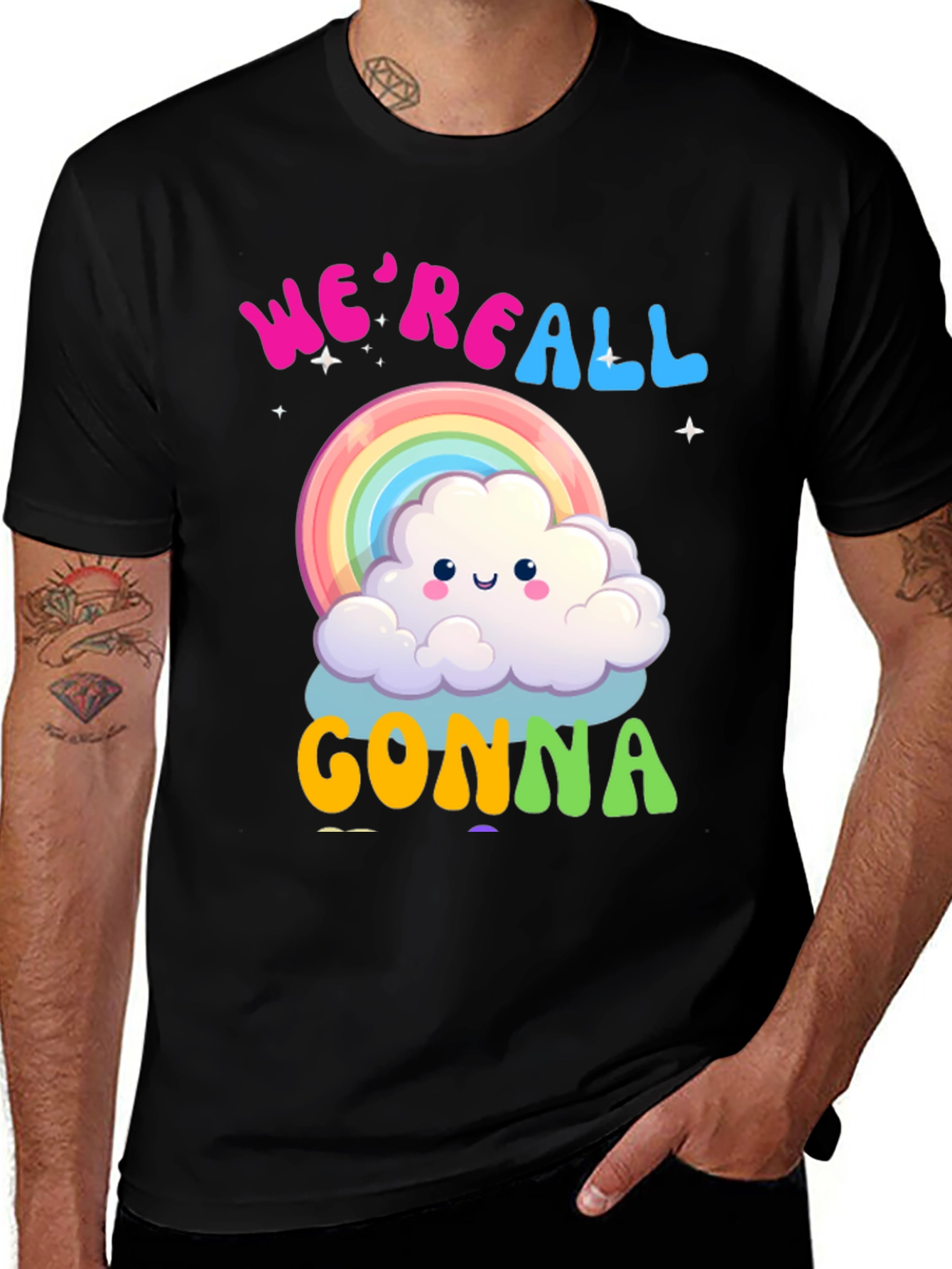 Were All Gonna Rainbow Cloud T-Shirt