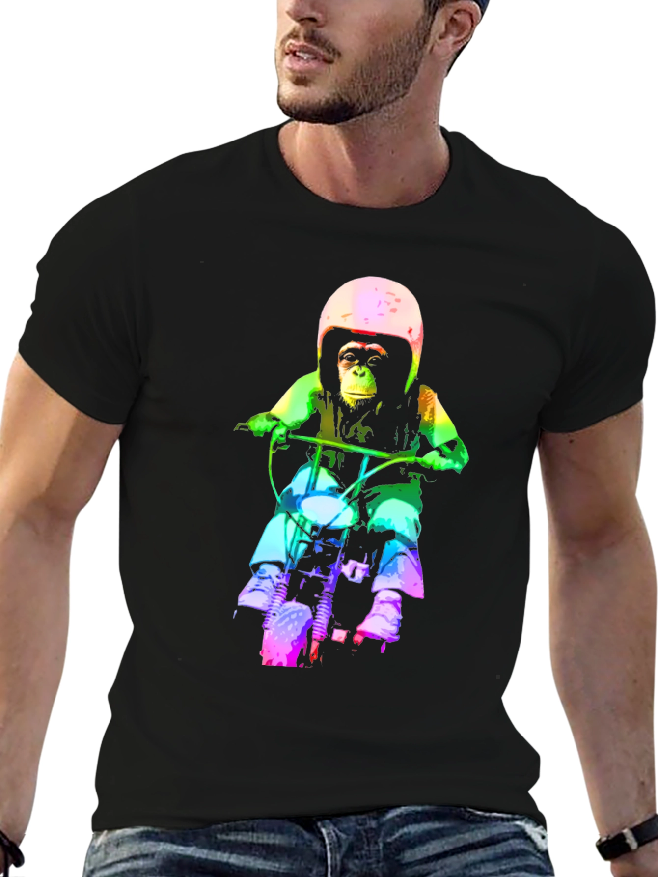 Monkey Biker T-Shirt - Unique Graphic Tee
