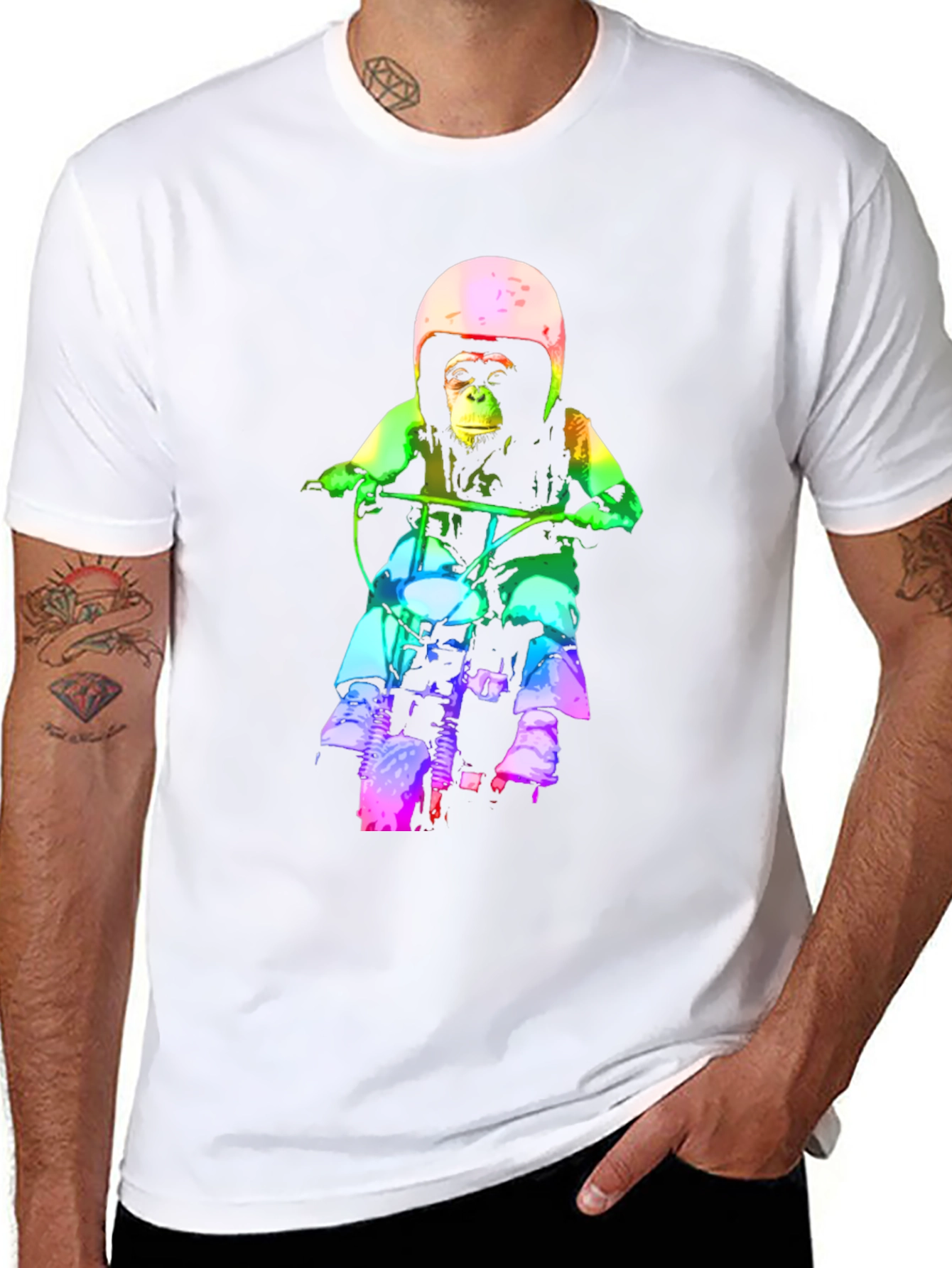 Monkey Biker T-Shirt - Unique Graphic Tee