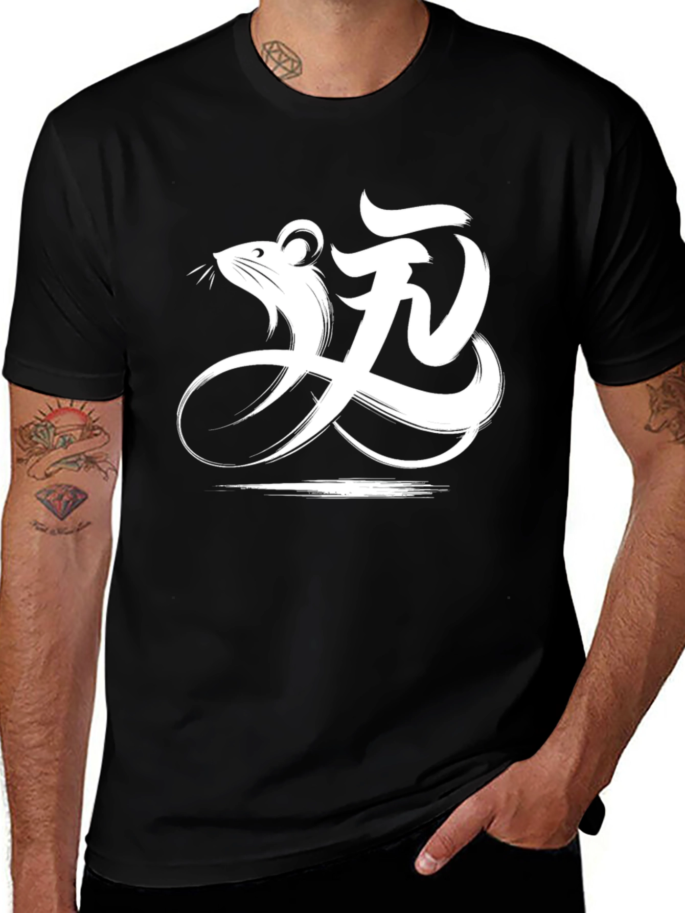 Year of the Rat Graphic Tee - Black