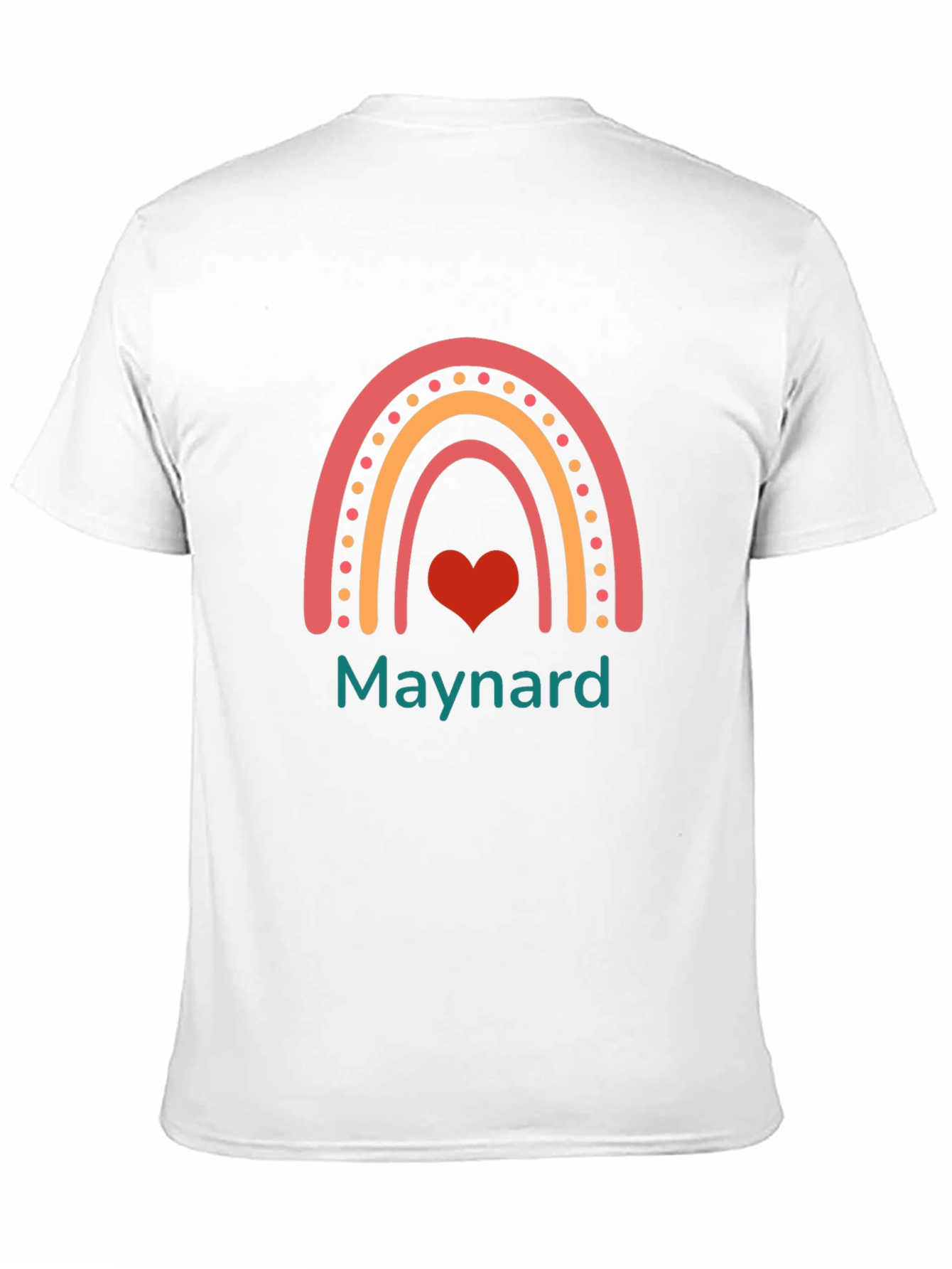Rainbow Heart Graphic Tee - Maynard Text T-Shirt