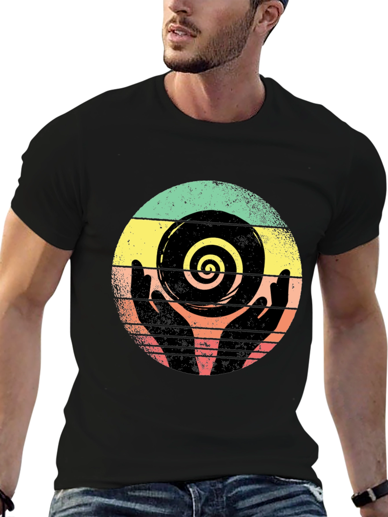 Retro Hands Spiral Graphic Tee
