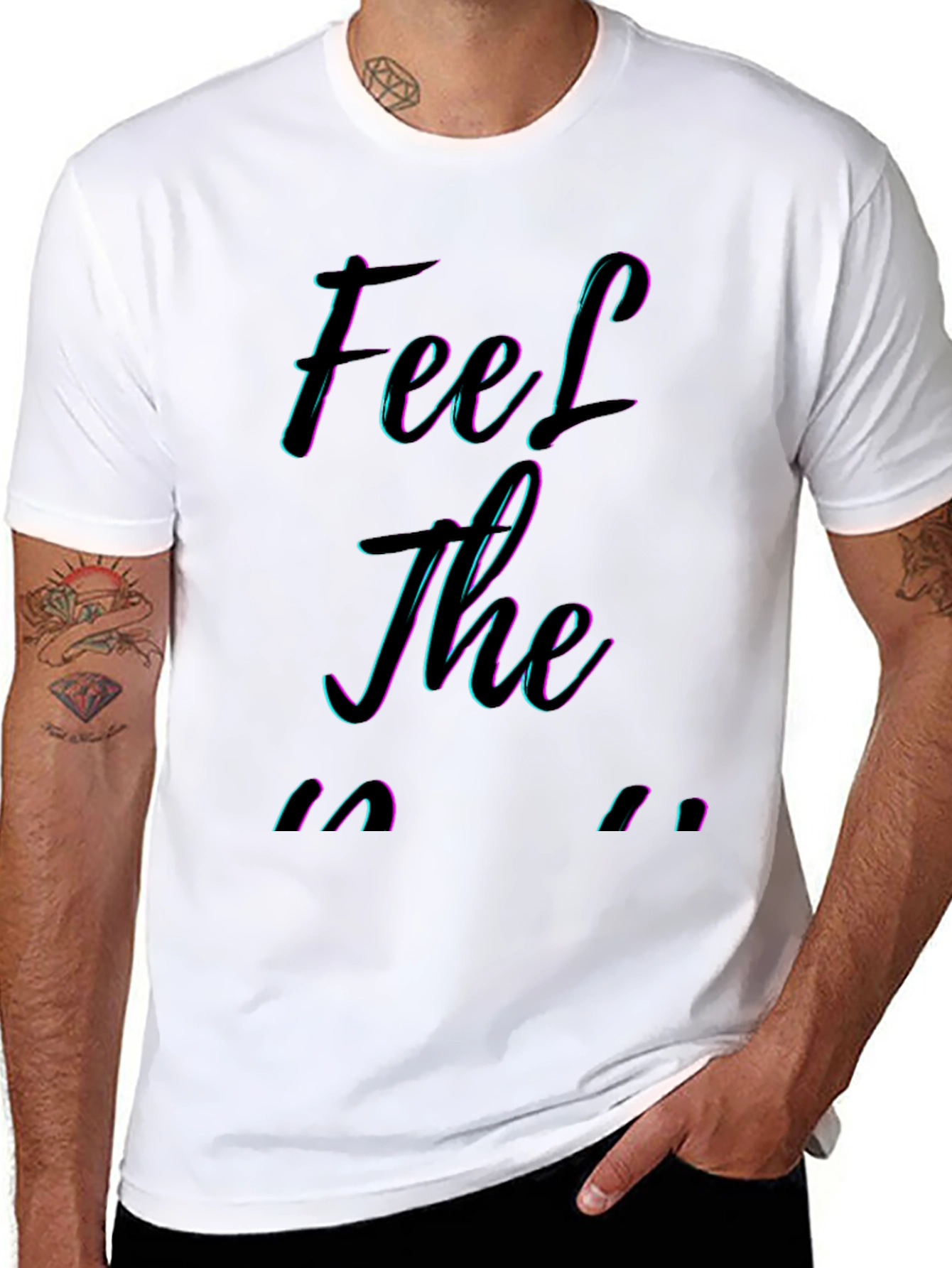 Feel The Music Black Graphic Tee