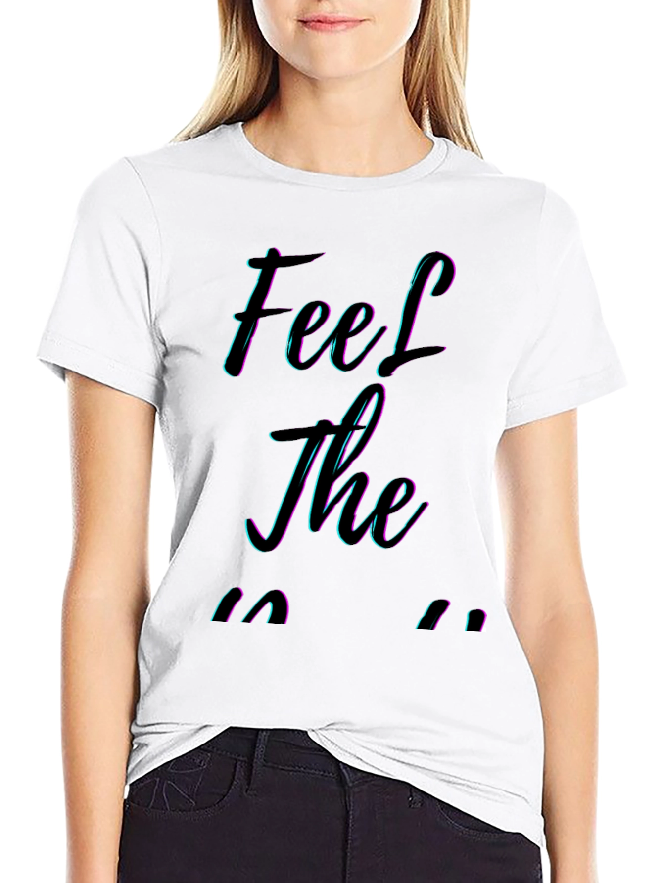 Feel The Music Black Graphic Tee
