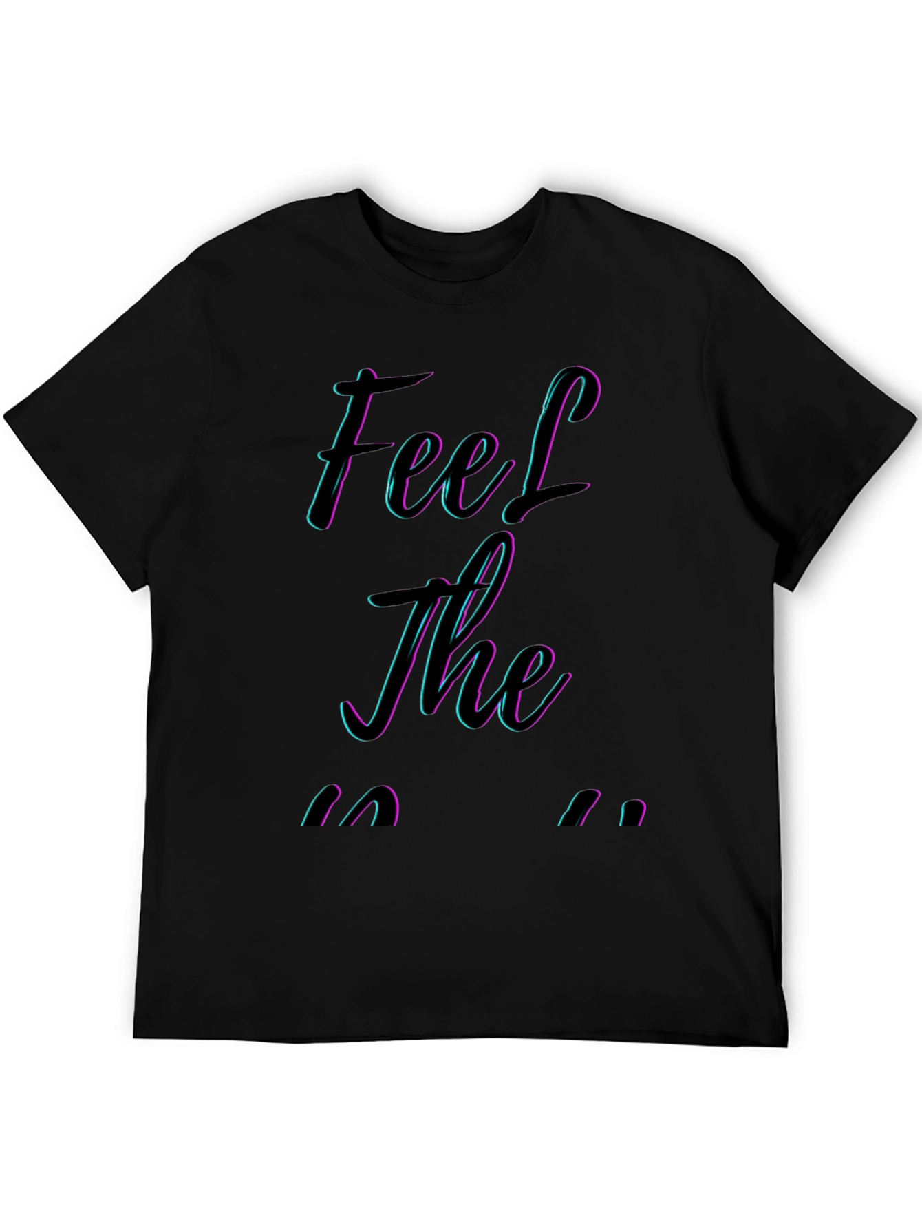 Feel The Music Black Graphic Tee