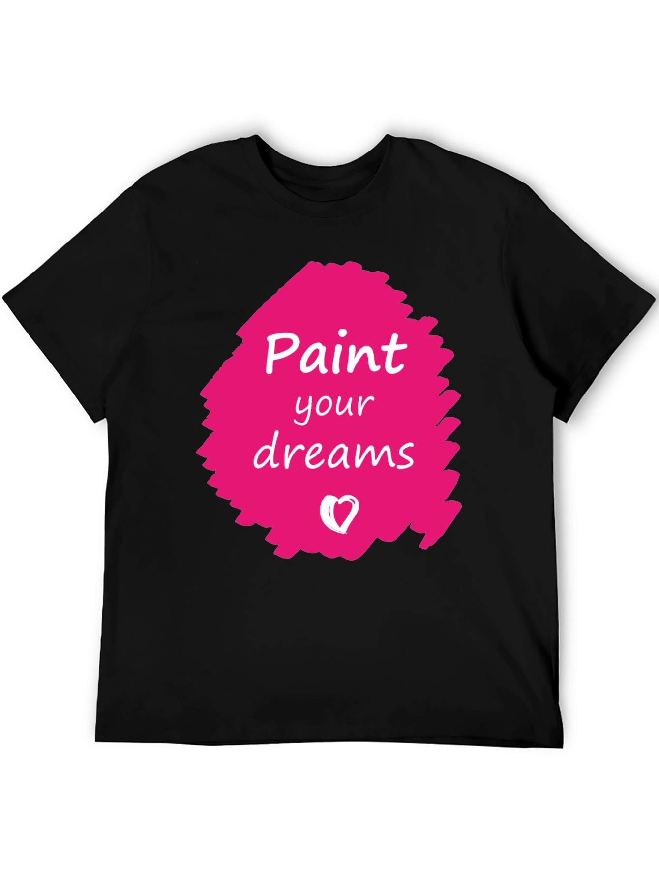 Paint Your Dreams Graphic Tee - Black Cotton T-Shirt