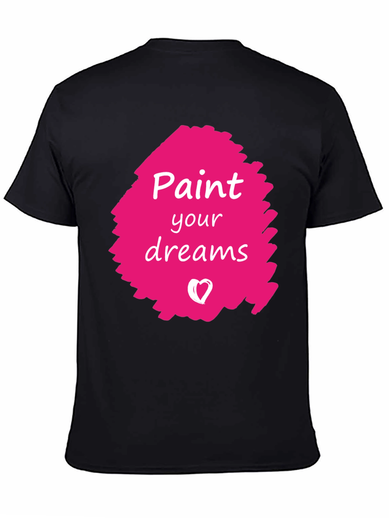 Paint Your Dreams Graphic Tee - Black Cotton T-Shirt
