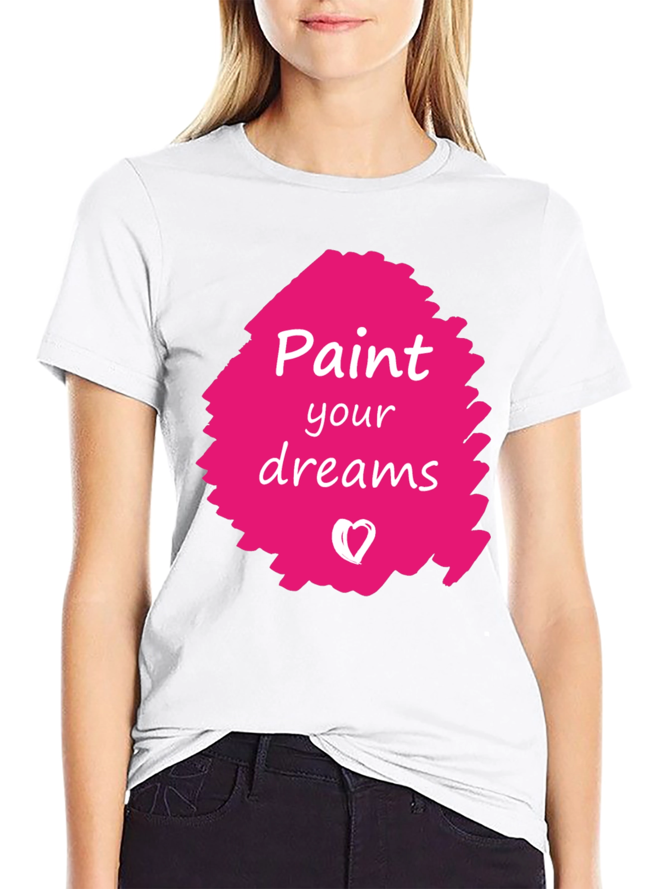 Paint Your Dreams Graphic Tee - Black Cotton T-Shirt