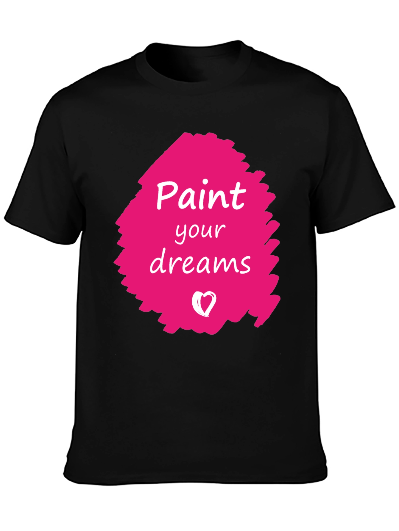 Paint Your Dreams Graphic Tee - Black Cotton T-Shirt