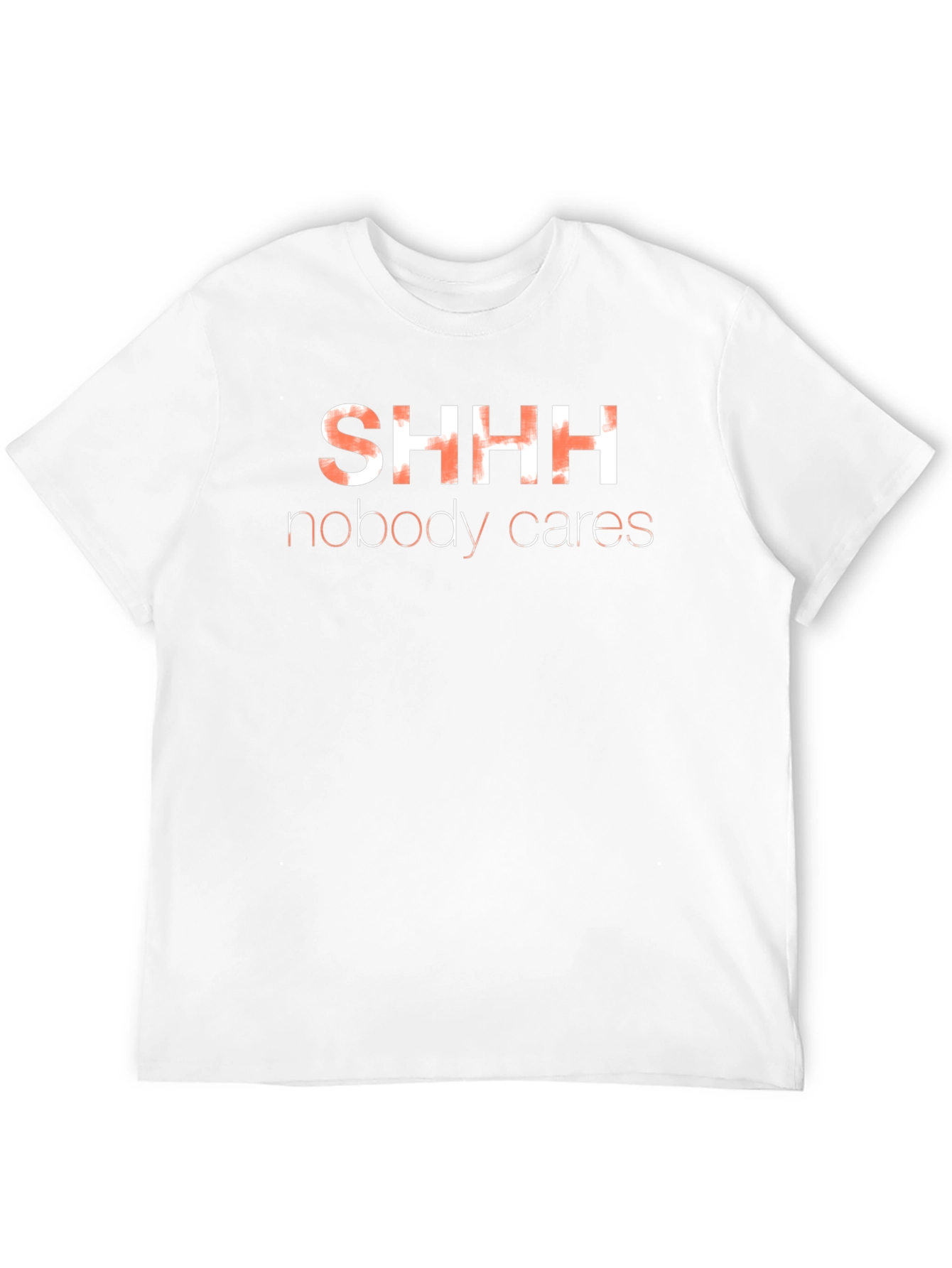 SHHH Nobody Cares Graphic T-Shirt - Black