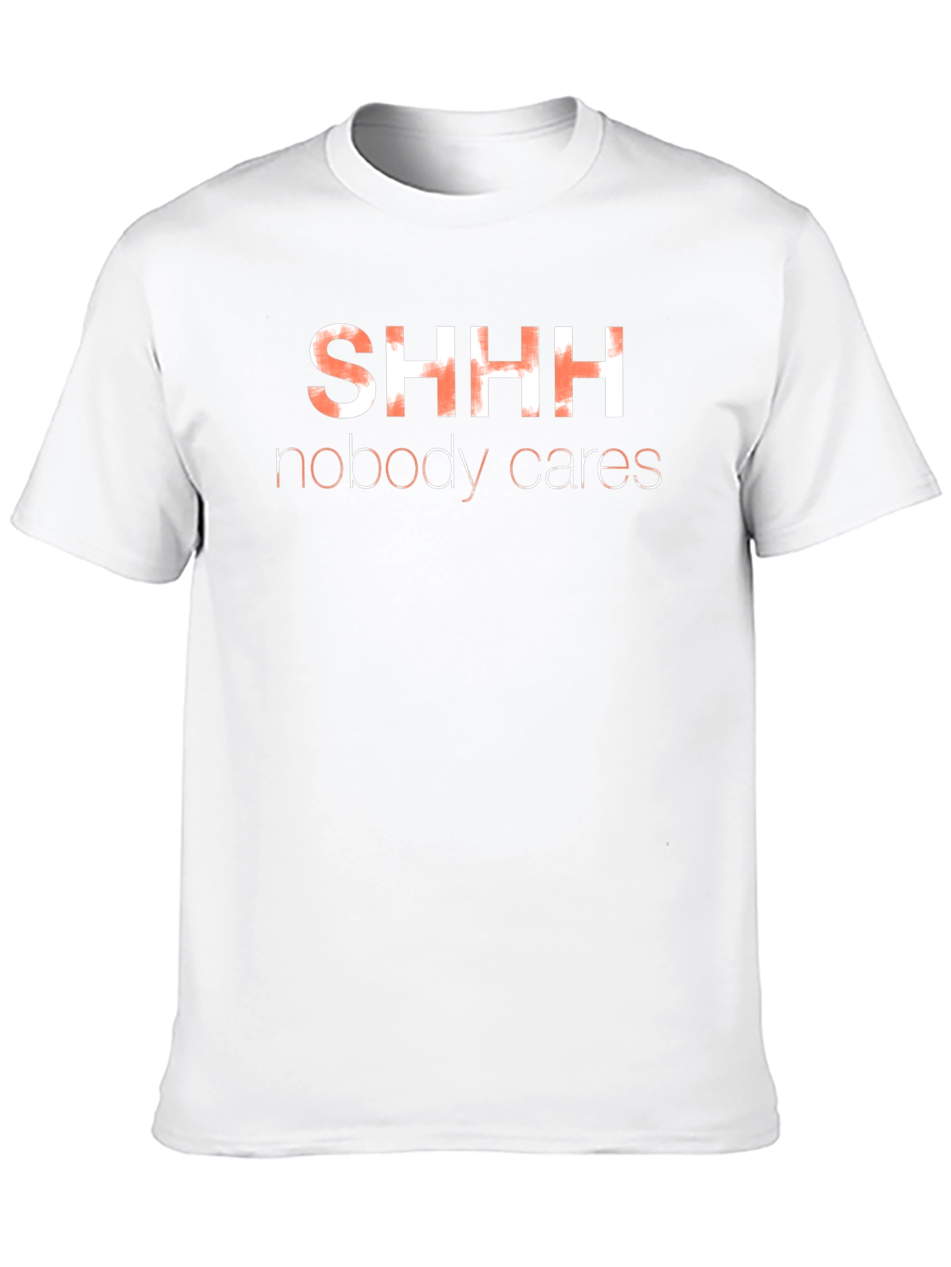 SHHH Nobody Cares Graphic T-Shirt - Black