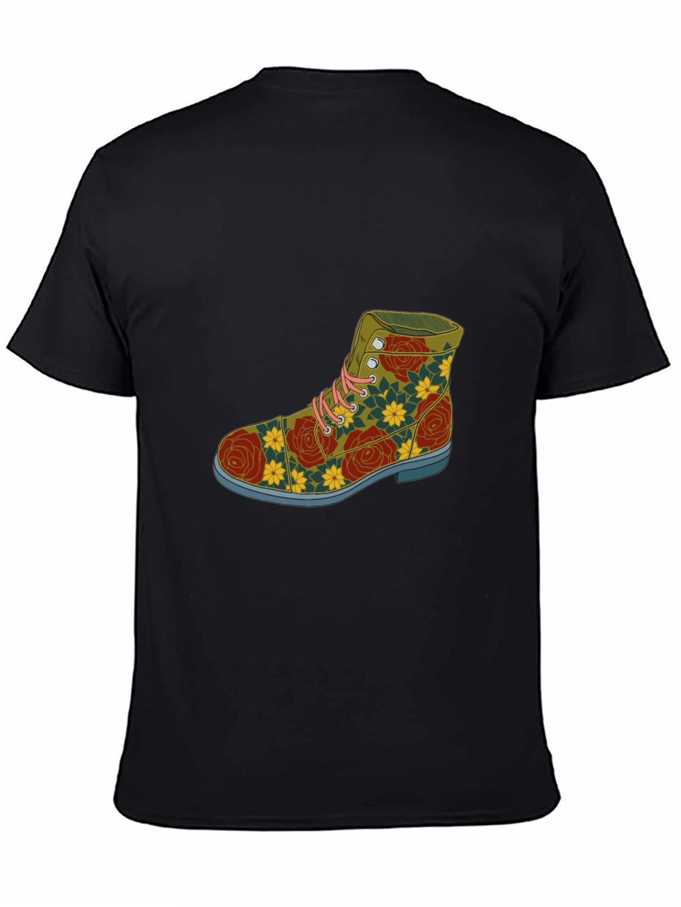 Floral Boot Graphic Tee - Unique Fashion Statement
