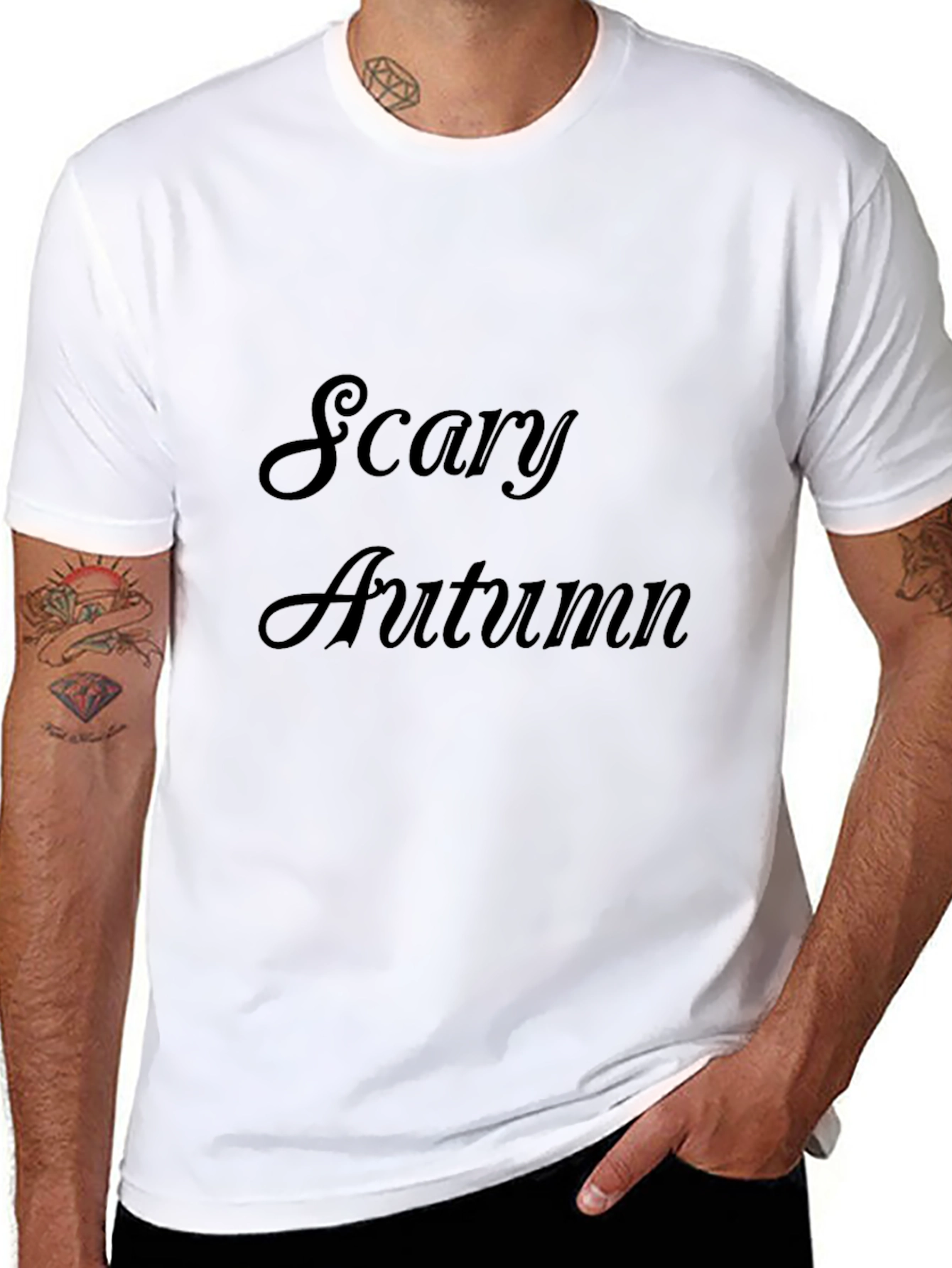 Scary Autumn Black Graphic Tee