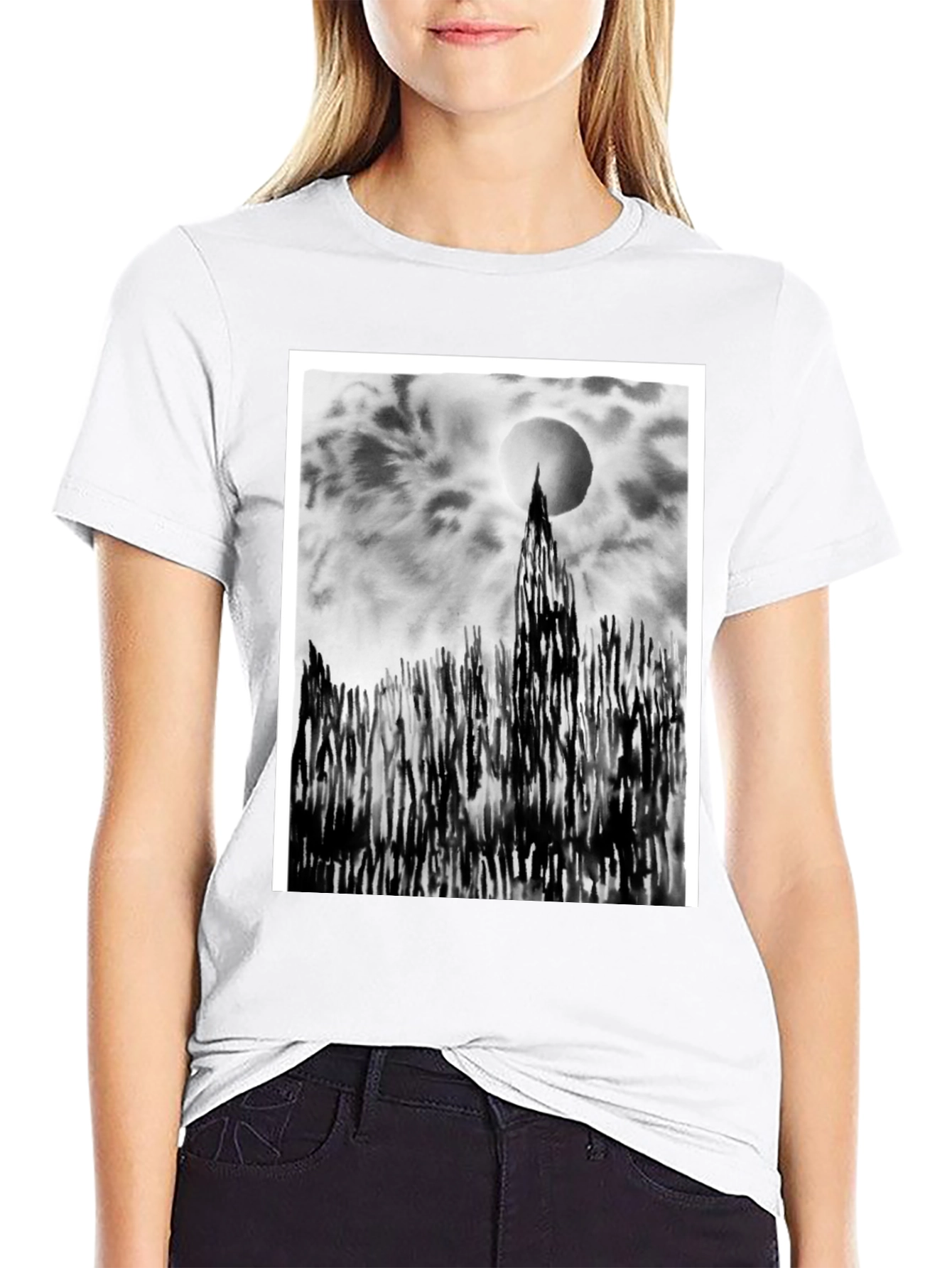 Monochrome Landscape Graphic Tee