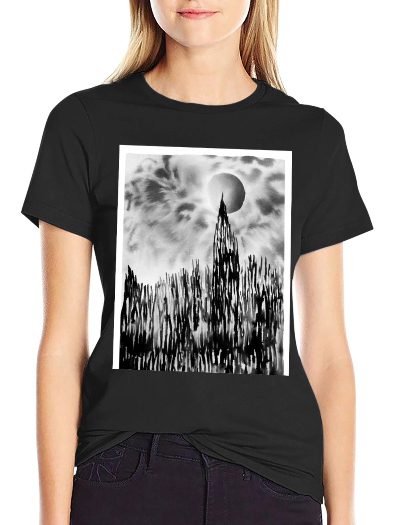 Monochrome Landscape Graphic Tee