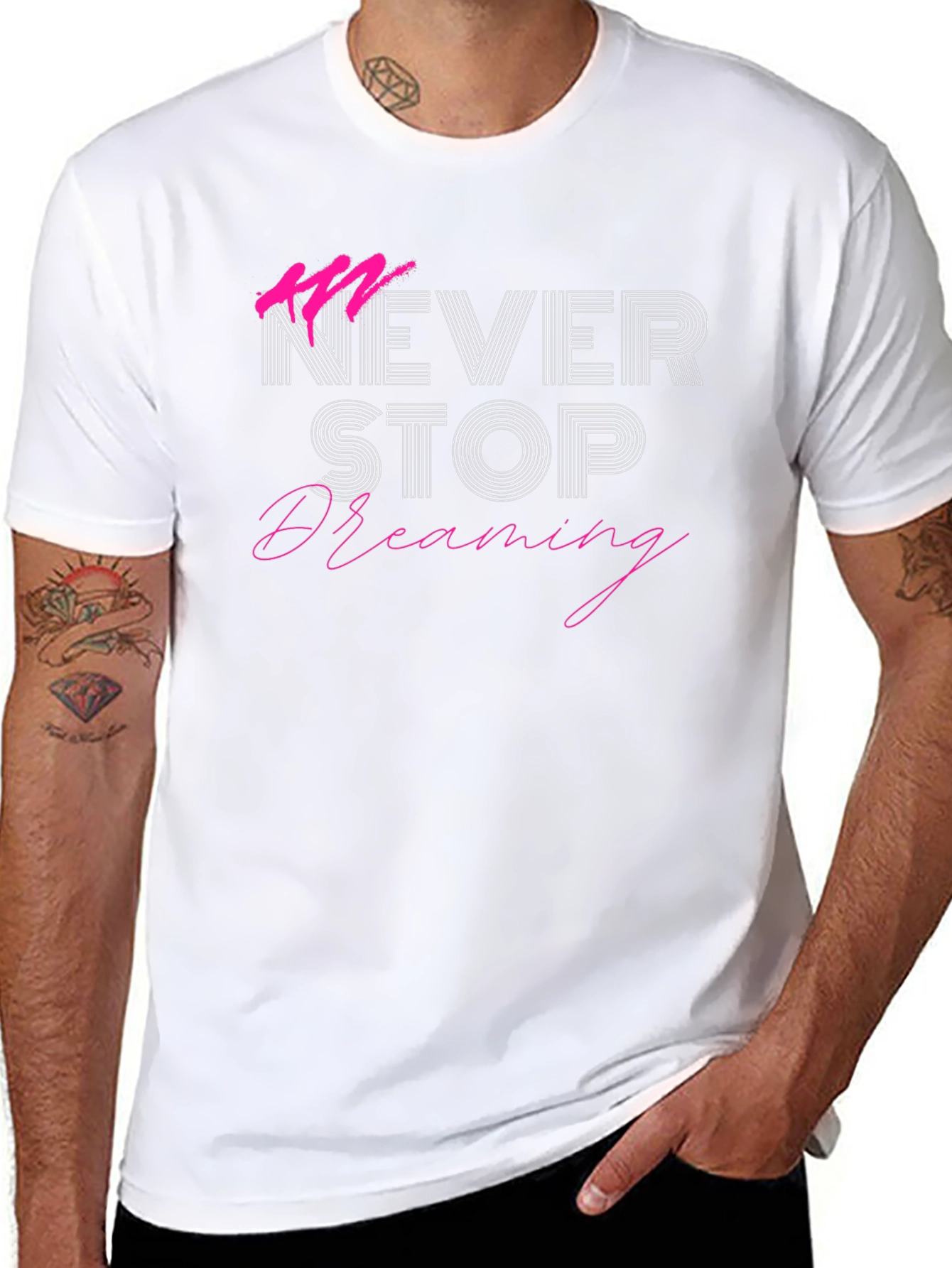 Never Stop Dreaming Graphic Tee - Black