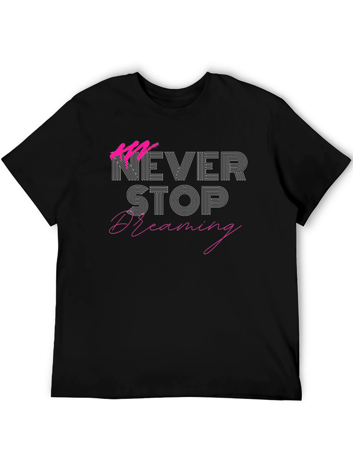 Never Stop Dreaming Graphic Tee - Black