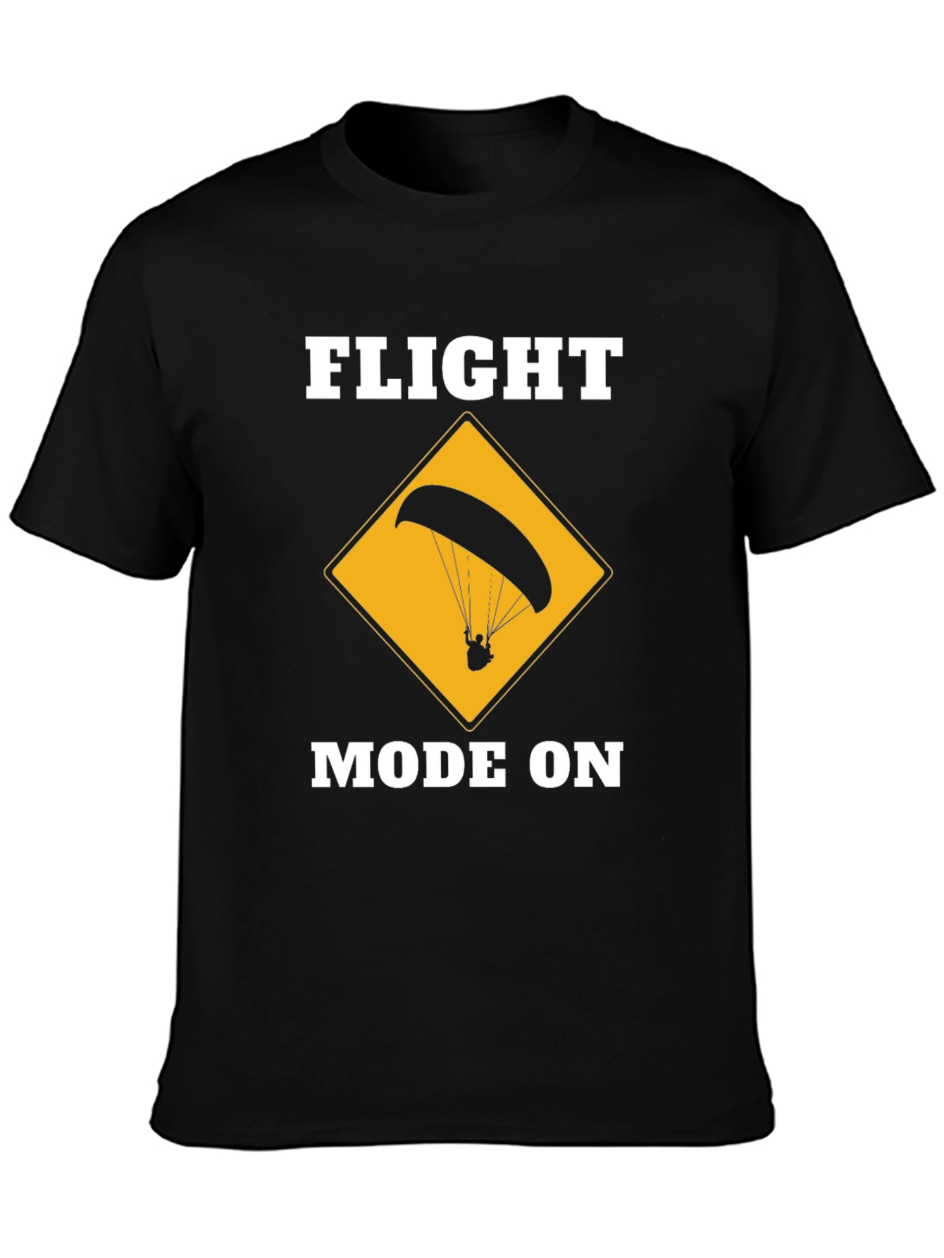 Flight Mode On Graphic Tee - Paragliding Design