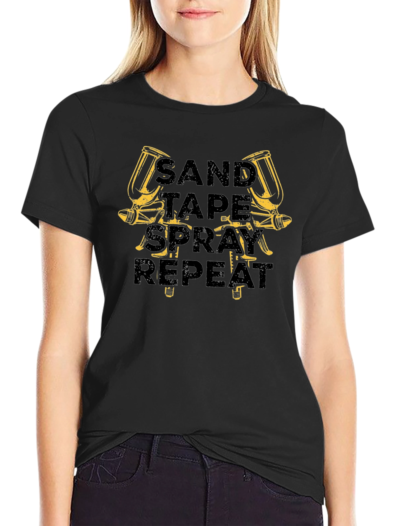 Sand Tape Spray Repeat Graphic Tee