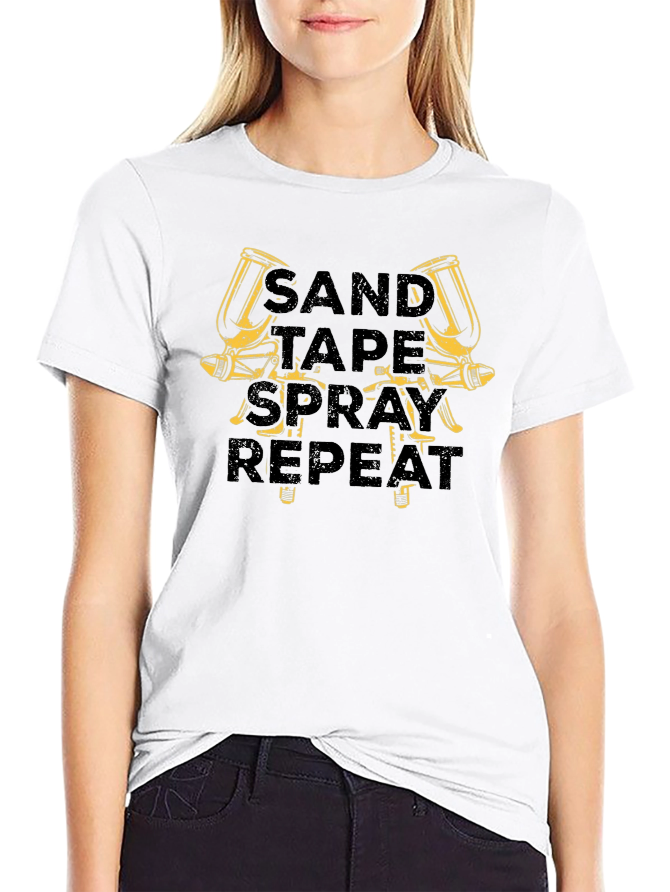 Sand Tape Spray Repeat Graphic Tee
