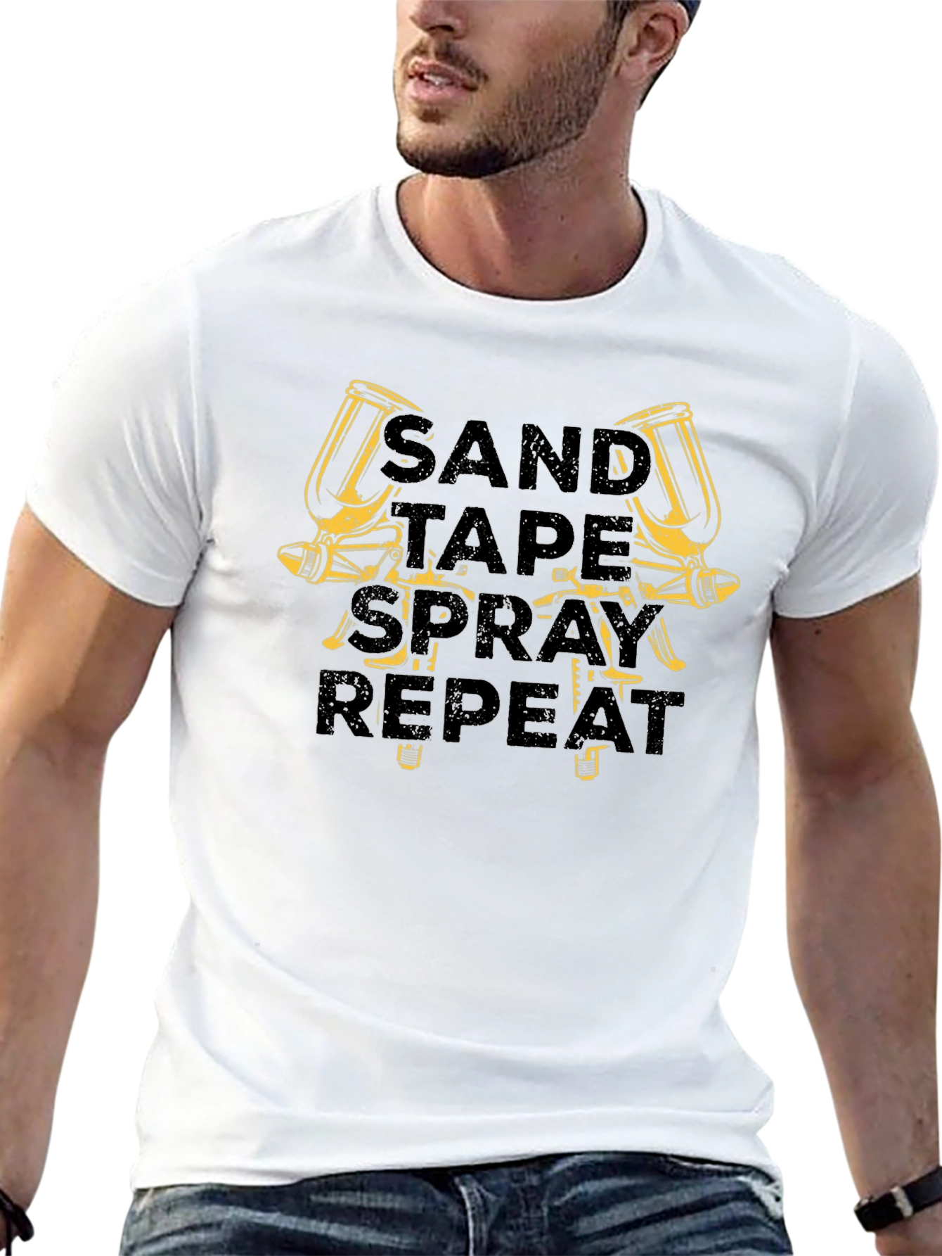 Sand Tape Spray Repeat Graphic Tee