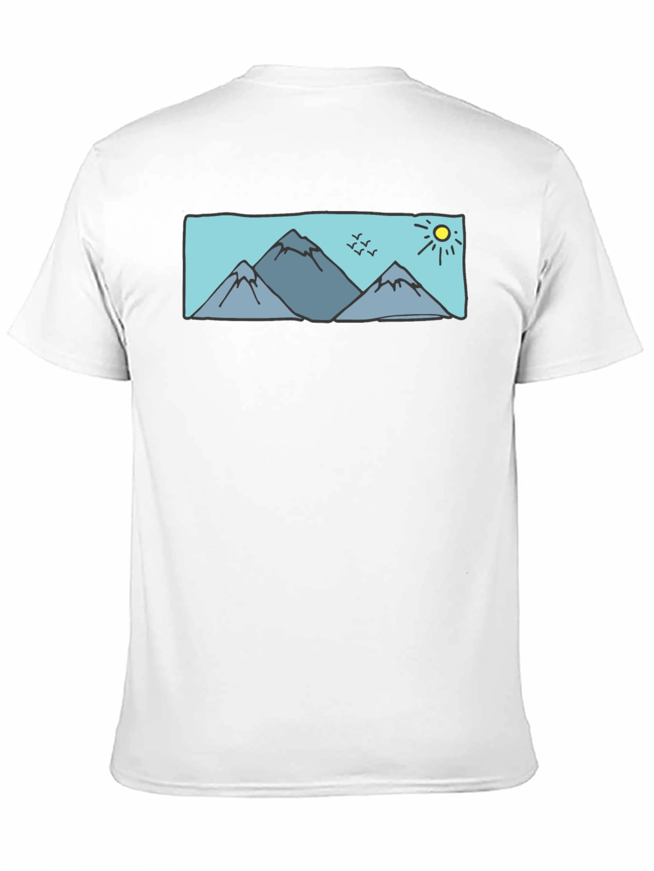 Mountains & Sun Graphic Tee - Black