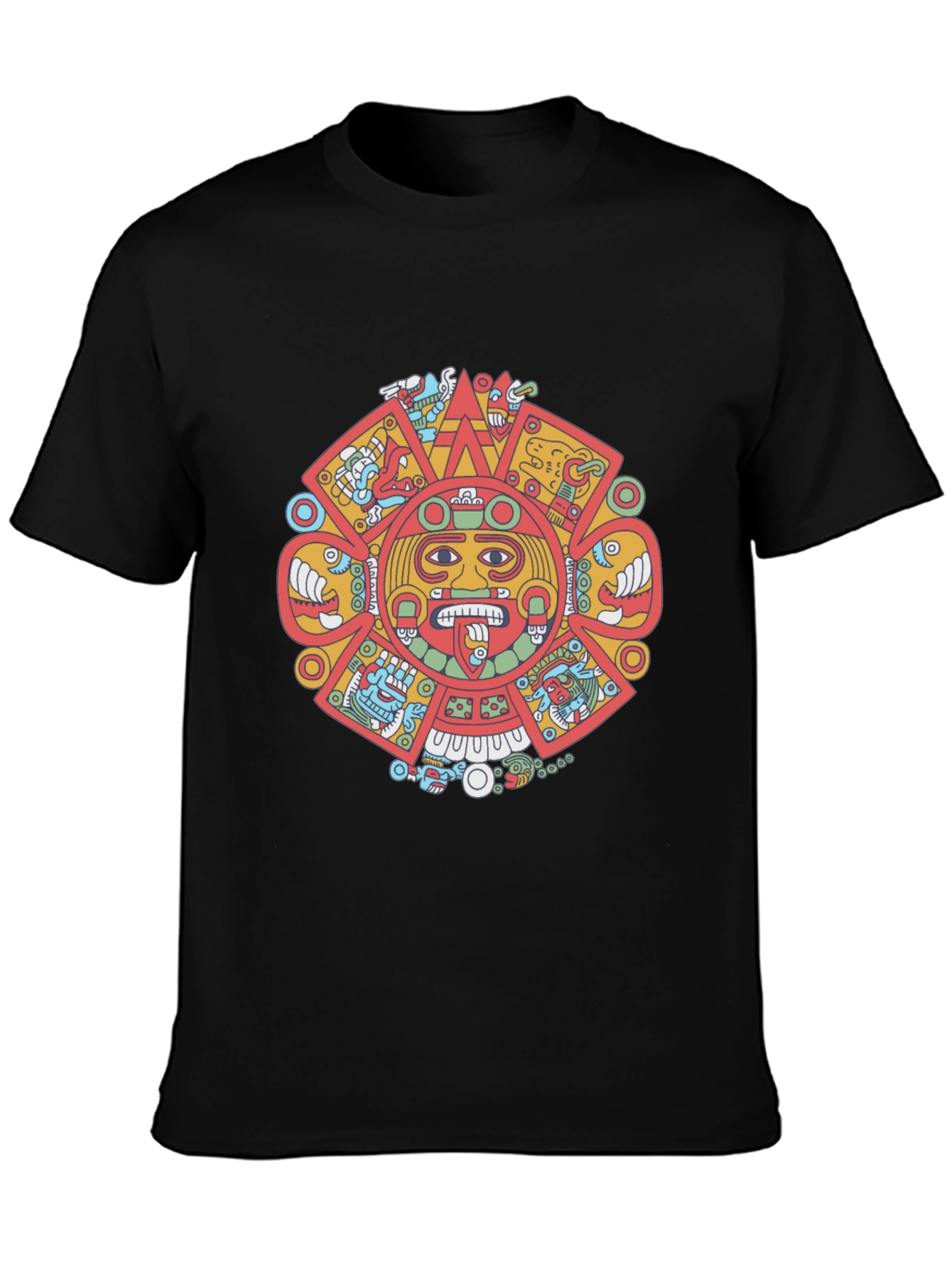 Aztec Calendar Graphic Tee - Bold Design