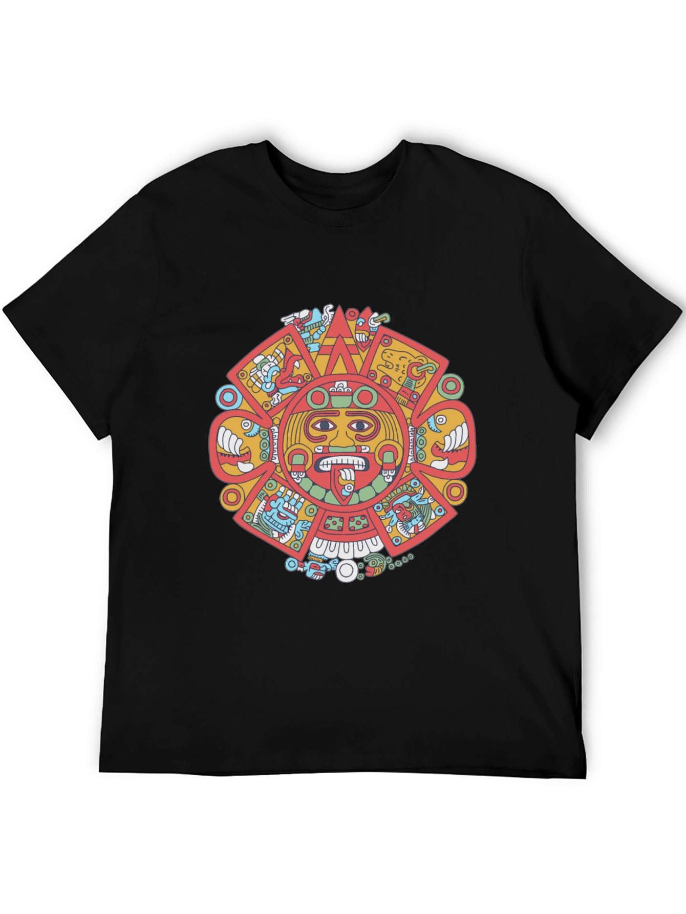 Aztec Calendar Graphic Tee - Bold Design