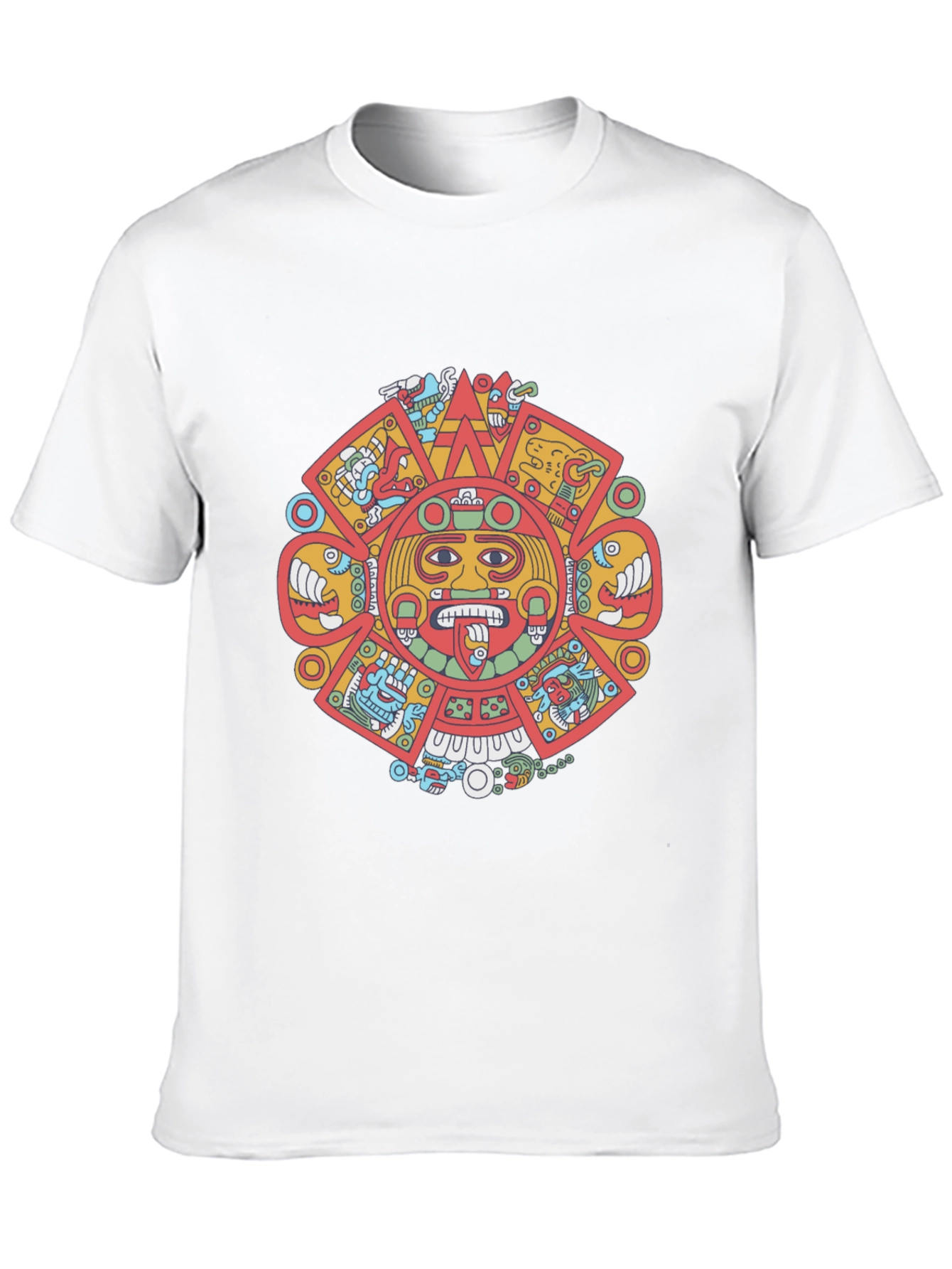 Aztec Calendar Graphic Tee - Bold Design