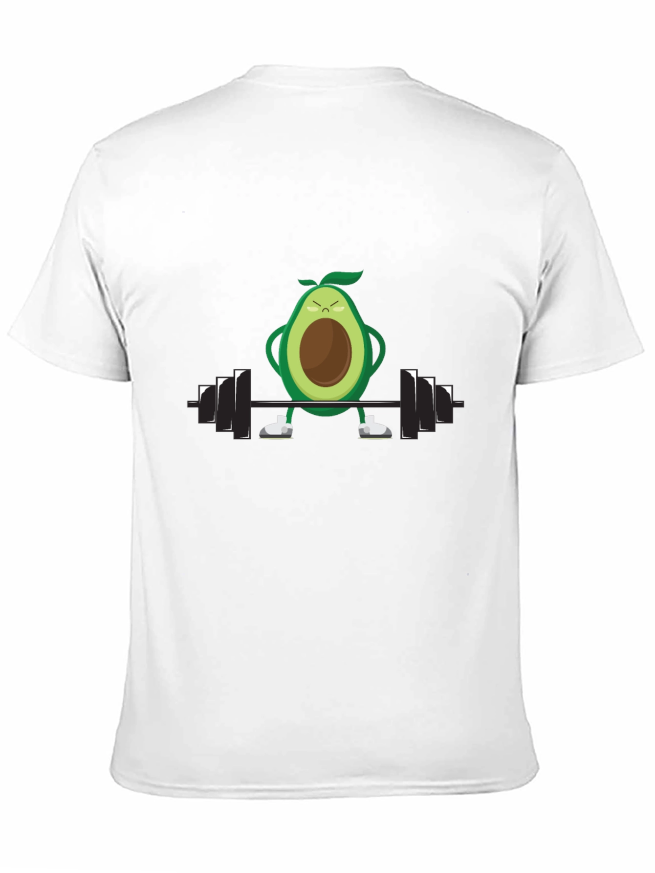 Avocado Lifting Weights Graphic Tee - Black Cotton Shirt
