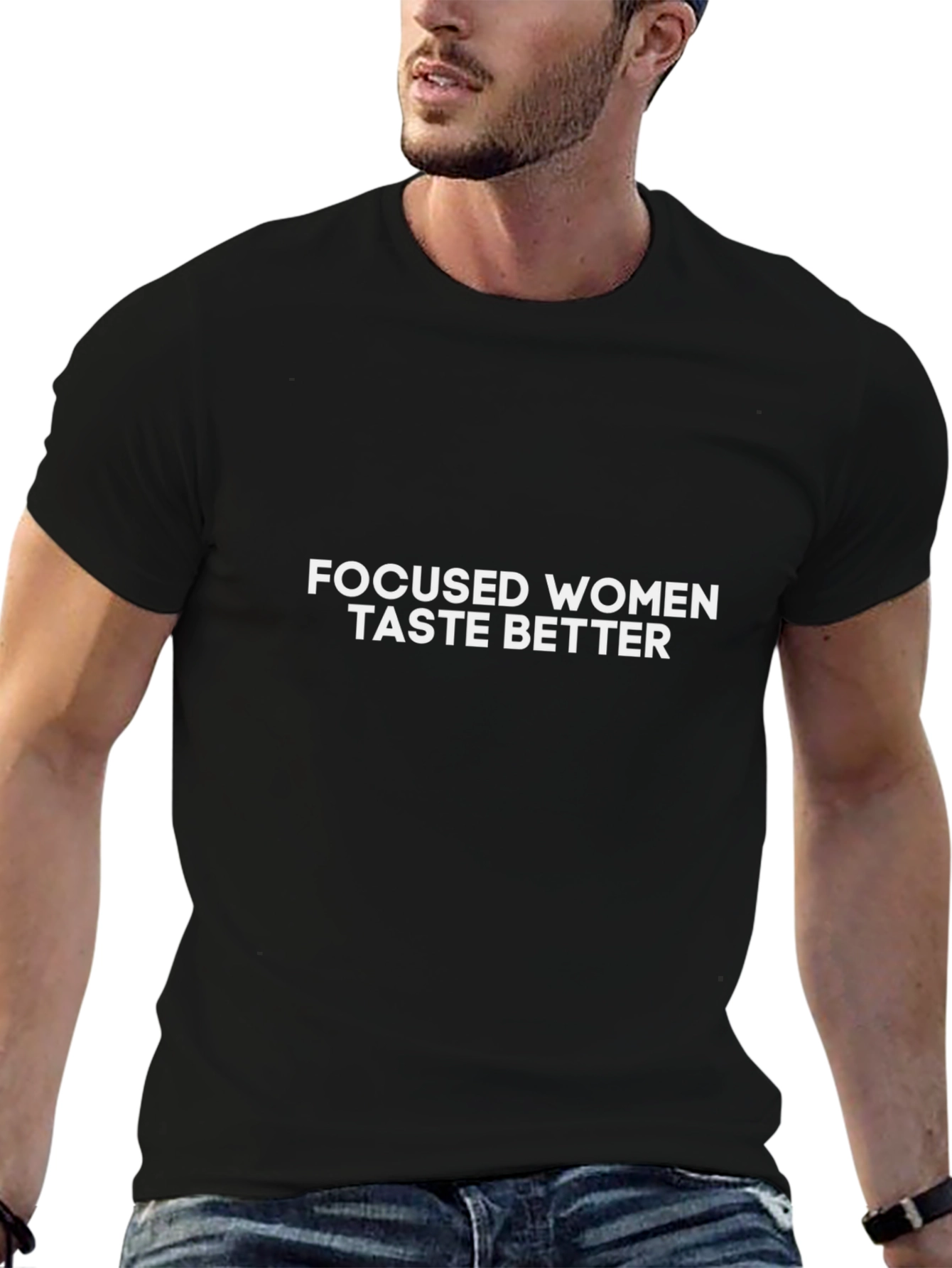 Focused Women Slogan T-Shirt - Bold Statement Tee
