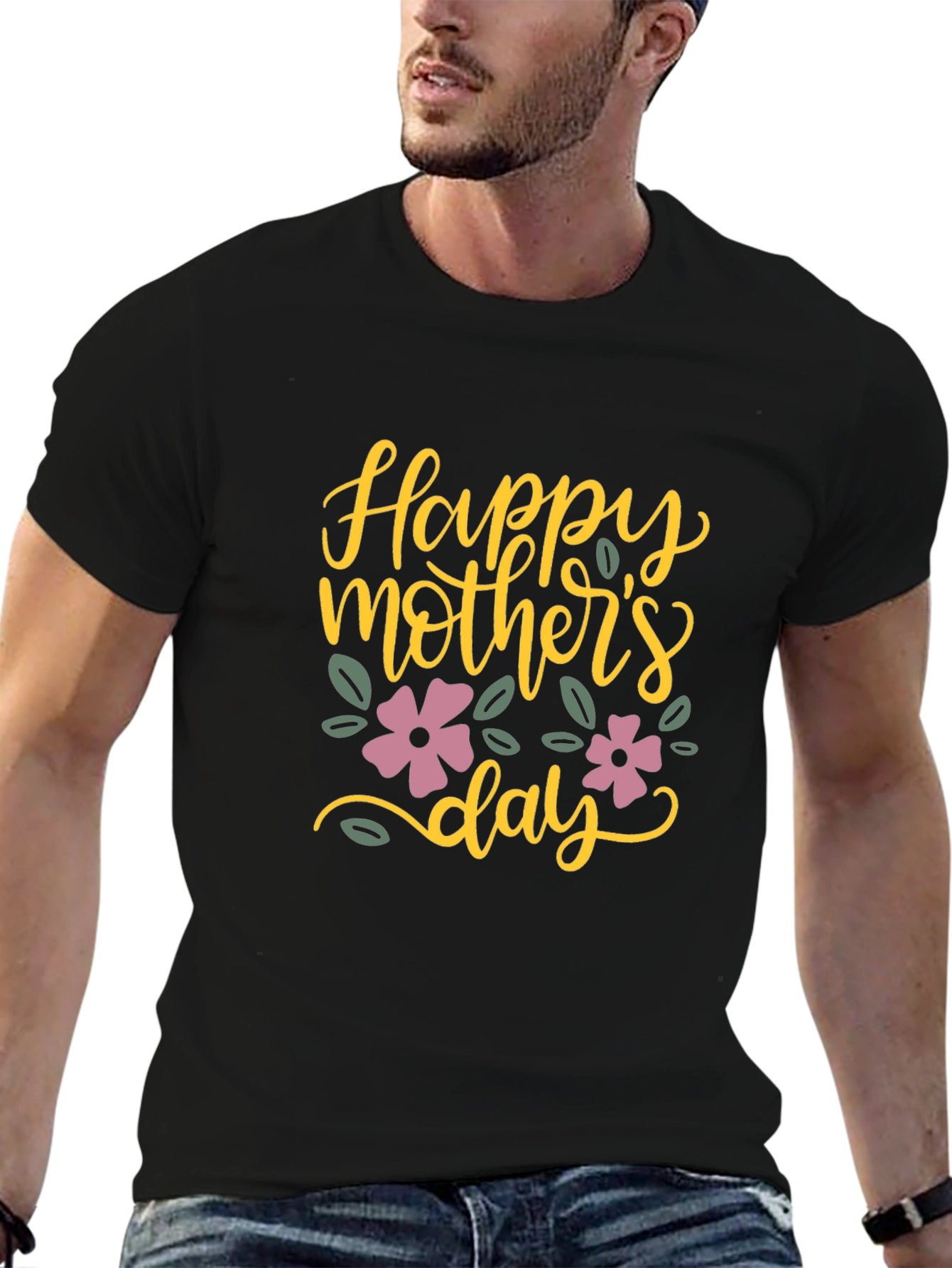 Happy Mothers Day T-Shirt - Floral Design