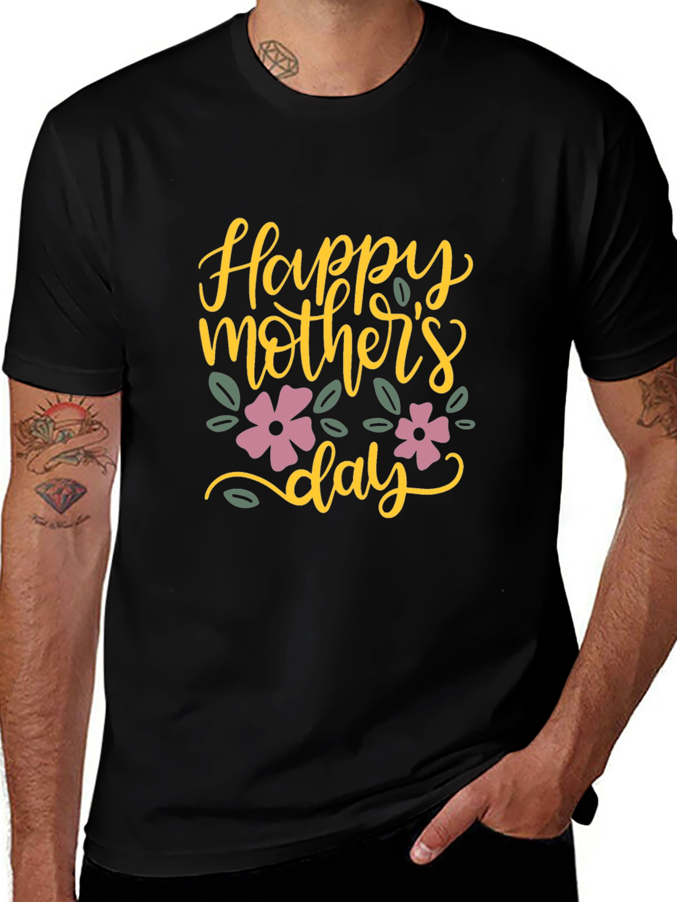 Happy Mothers Day T-Shirt - Floral Design