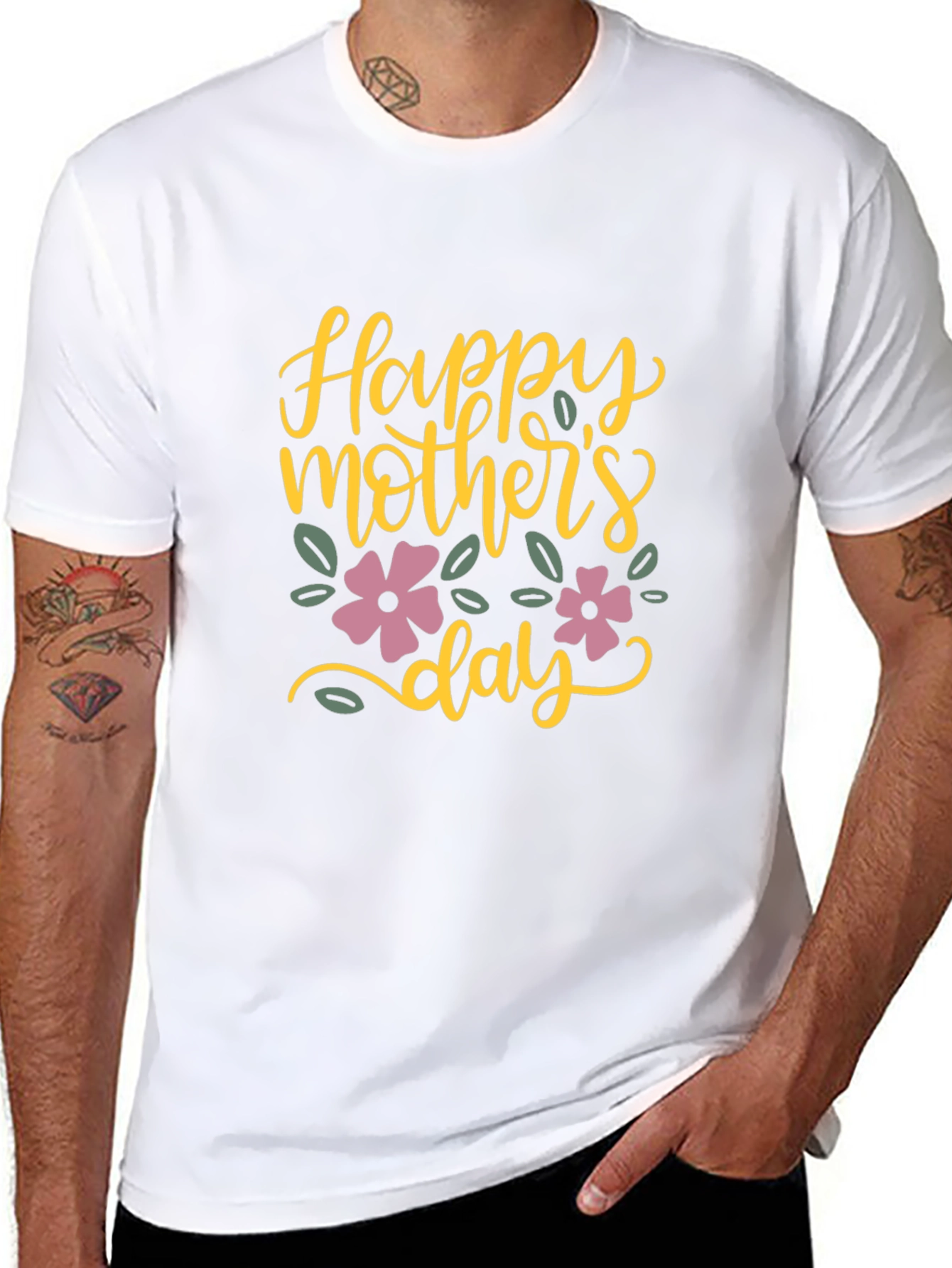 Happy Mothers Day T-Shirt - Floral Design