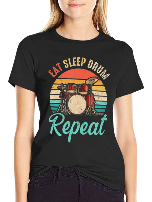 Eat Sleep Drum Repeat Graphic Tee