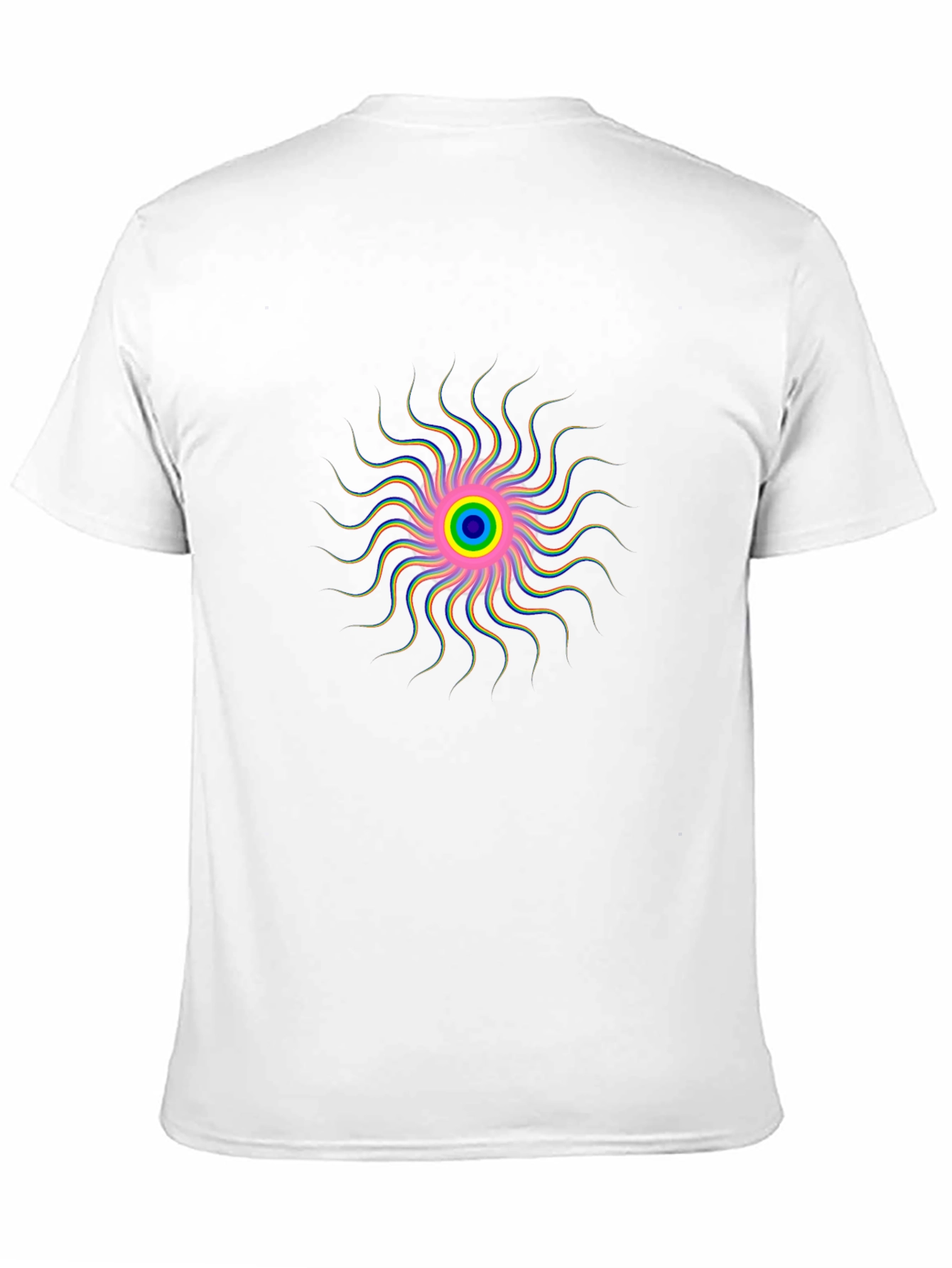 Vibrant Psychedelic Swirl Graphic Black T-Shirt