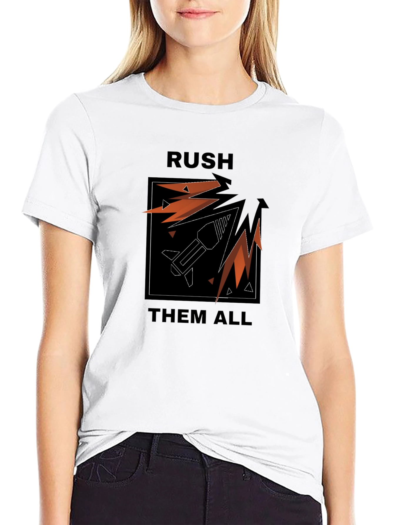 Rush Them All T-Shirt: Graphic Tee for Gamers