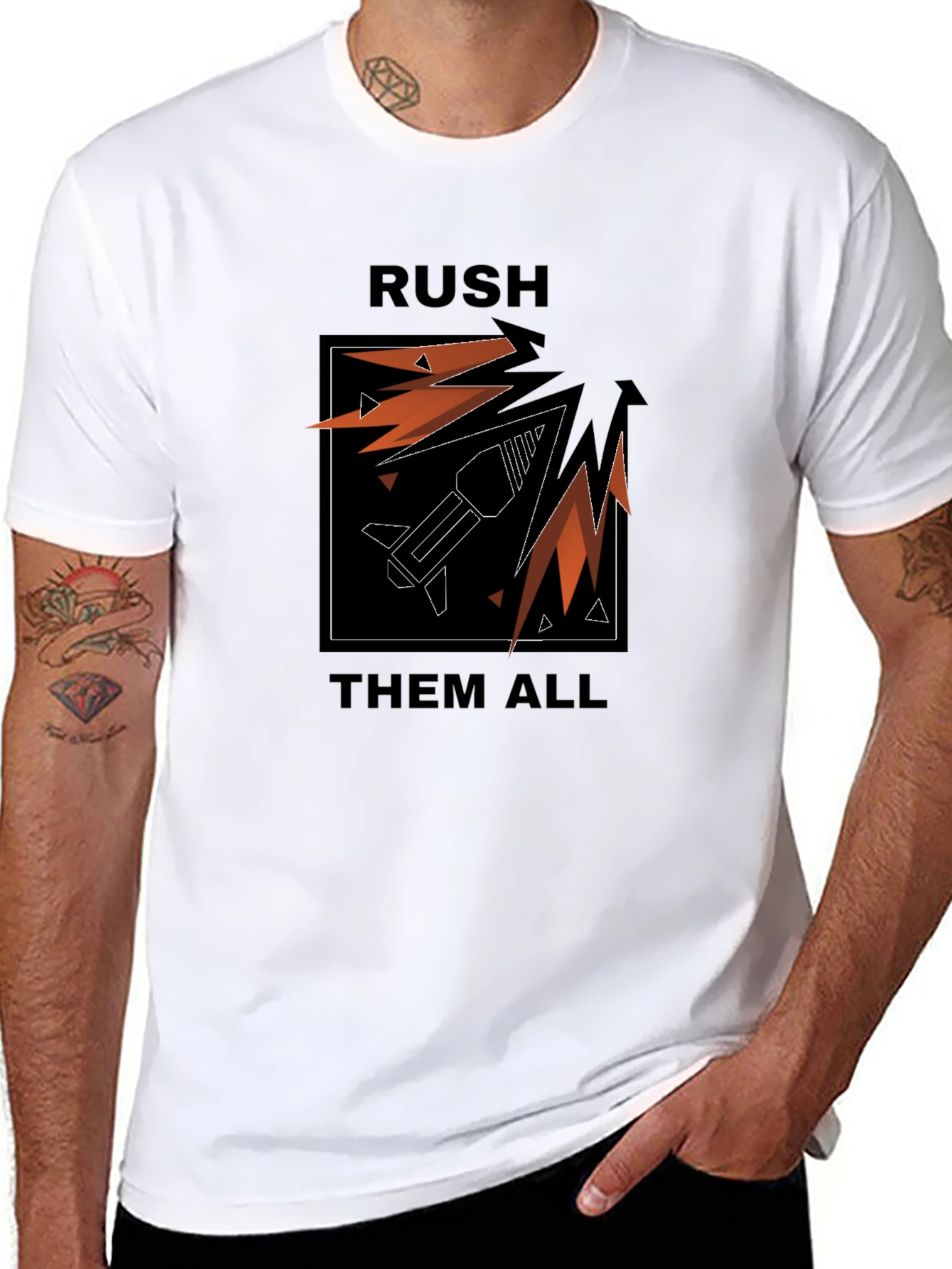 Rush Them All T-Shirt: Graphic Tee for Gamers