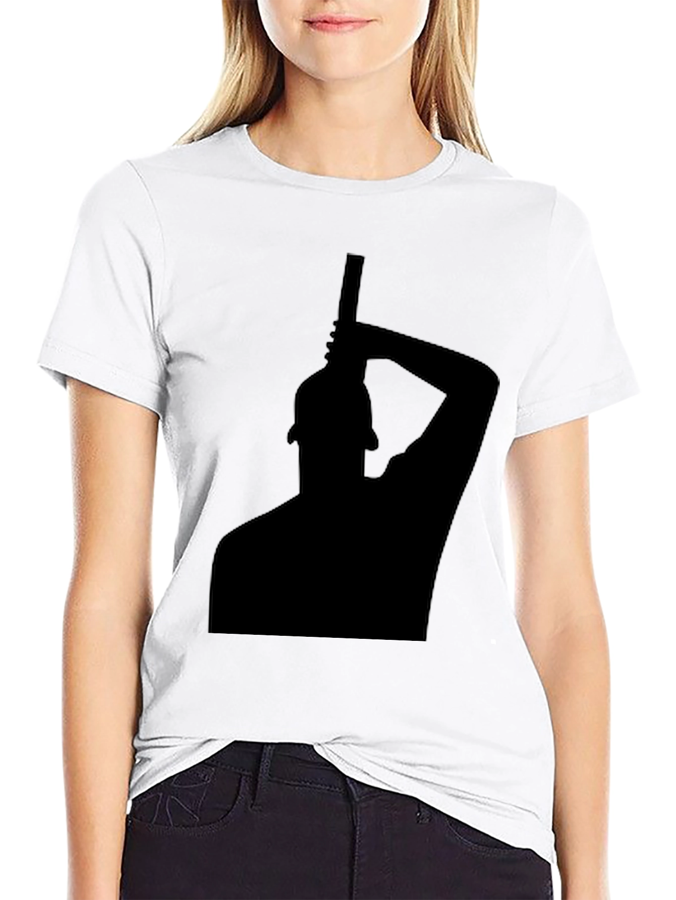 Silhouette Graphic Tee - Modern Black T-Shirt