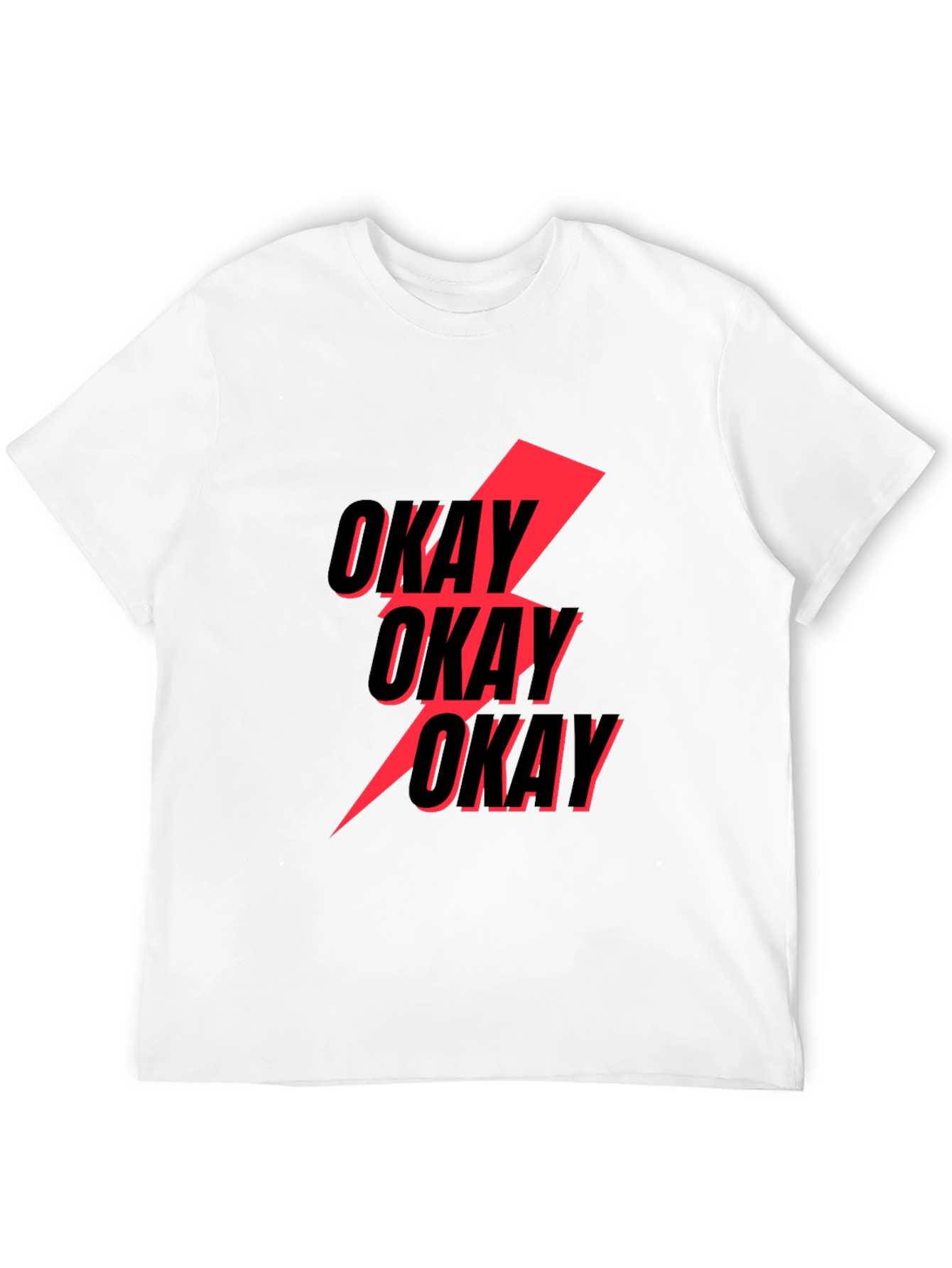 Okay Lightning Bolt Graphic Tee - Black