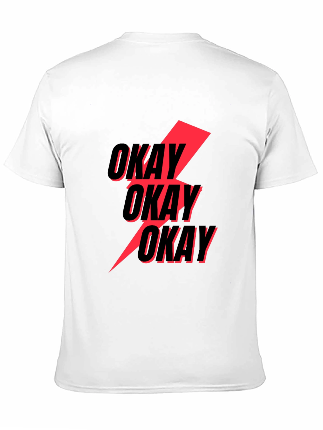 Okay Lightning Bolt Graphic Tee - Black
