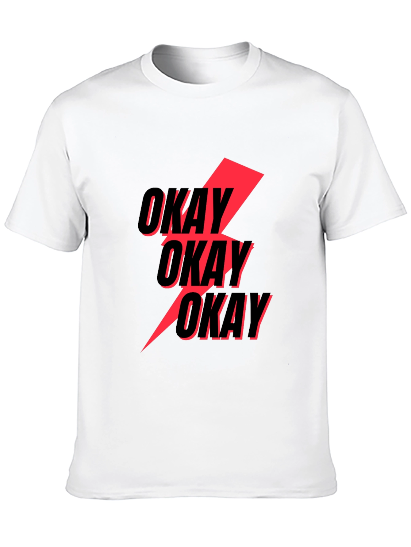 Okay Lightning Bolt Graphic Tee - Black