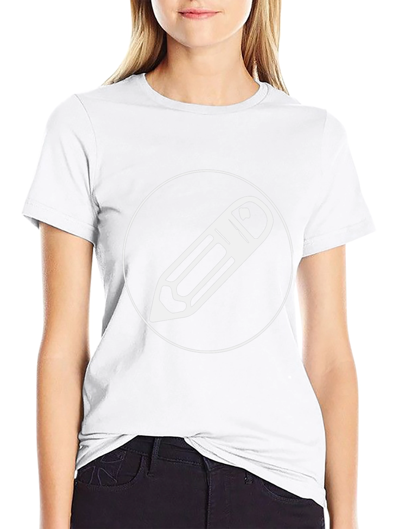Stylish Black Graphic Tee - Pencil Design