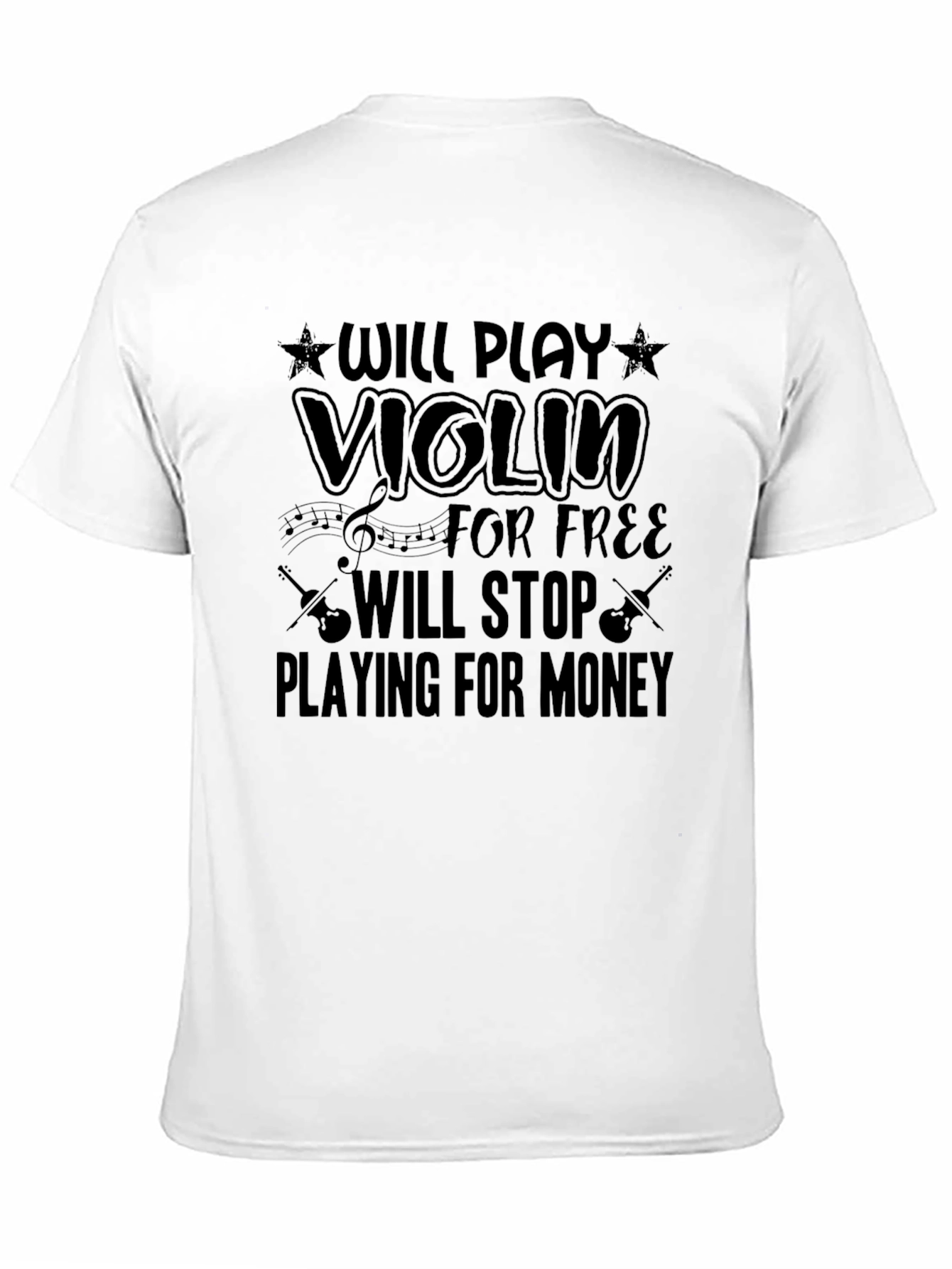 Violin Player Novelty Graphic T-Shirt