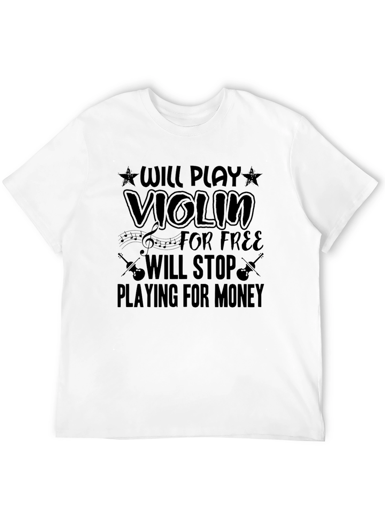 Violin Player Novelty Graphic T-Shirt