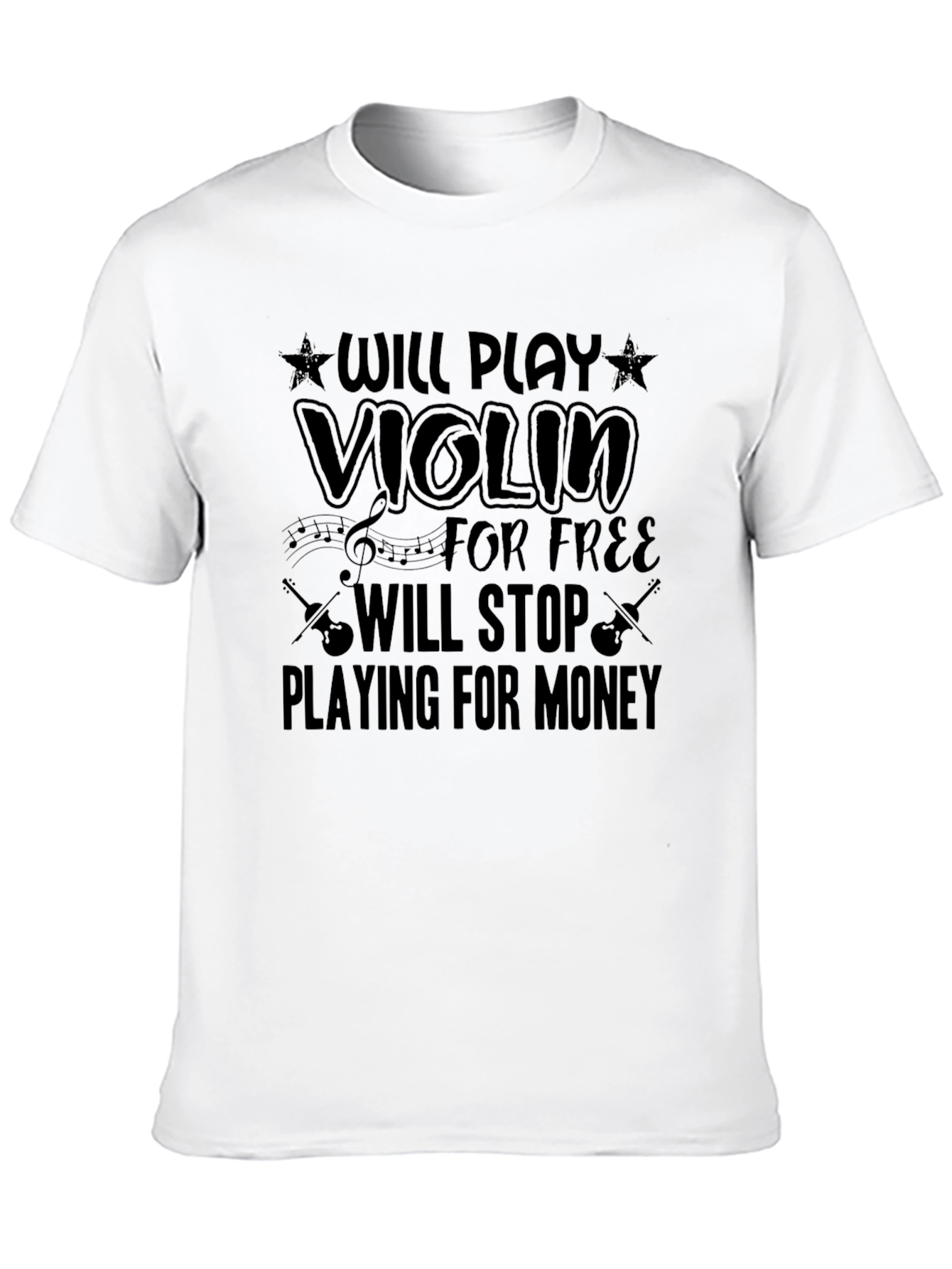 Violin Player Novelty Graphic T-Shirt